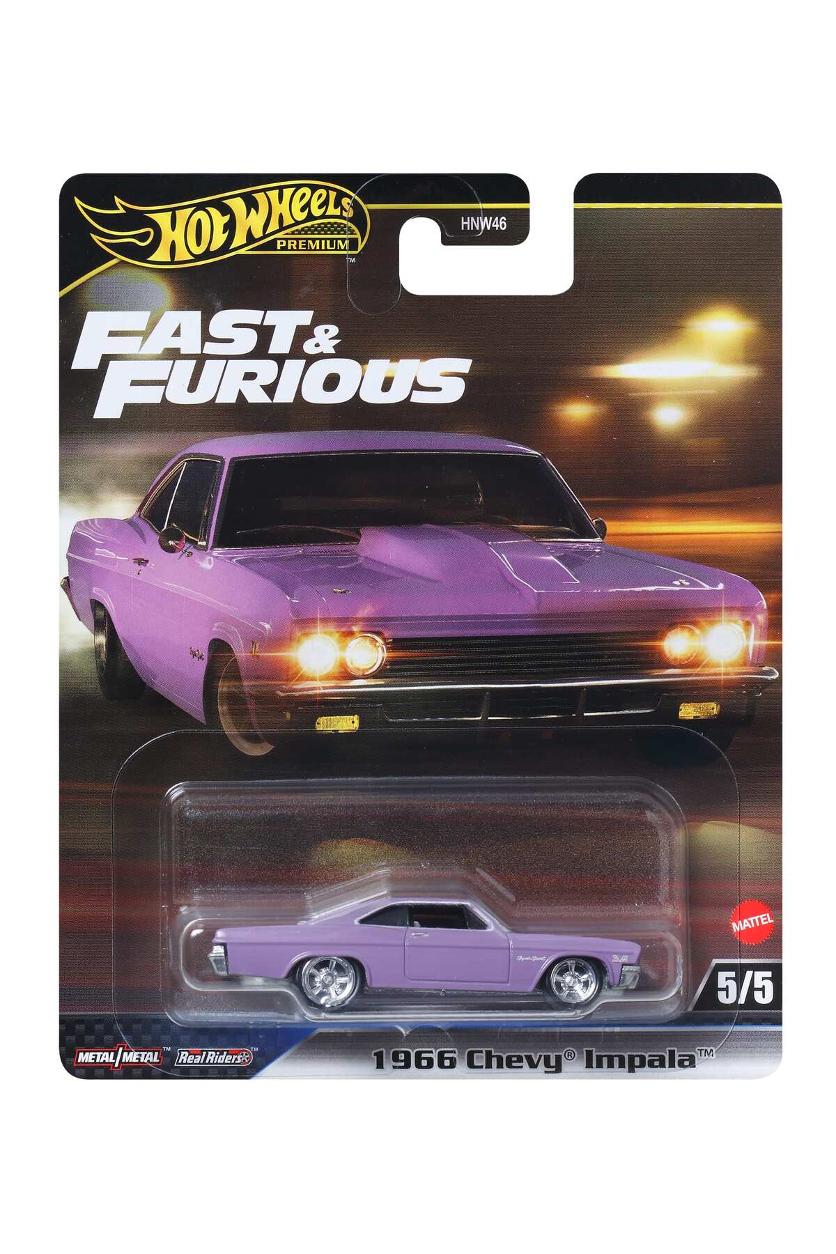 ماشین اسباب بازی اتومبیل های حق بیمه سریع و خشمگین 1966 CHEVY IMPALA JBL95 هات ویلز اورجینال HOT WHEELS