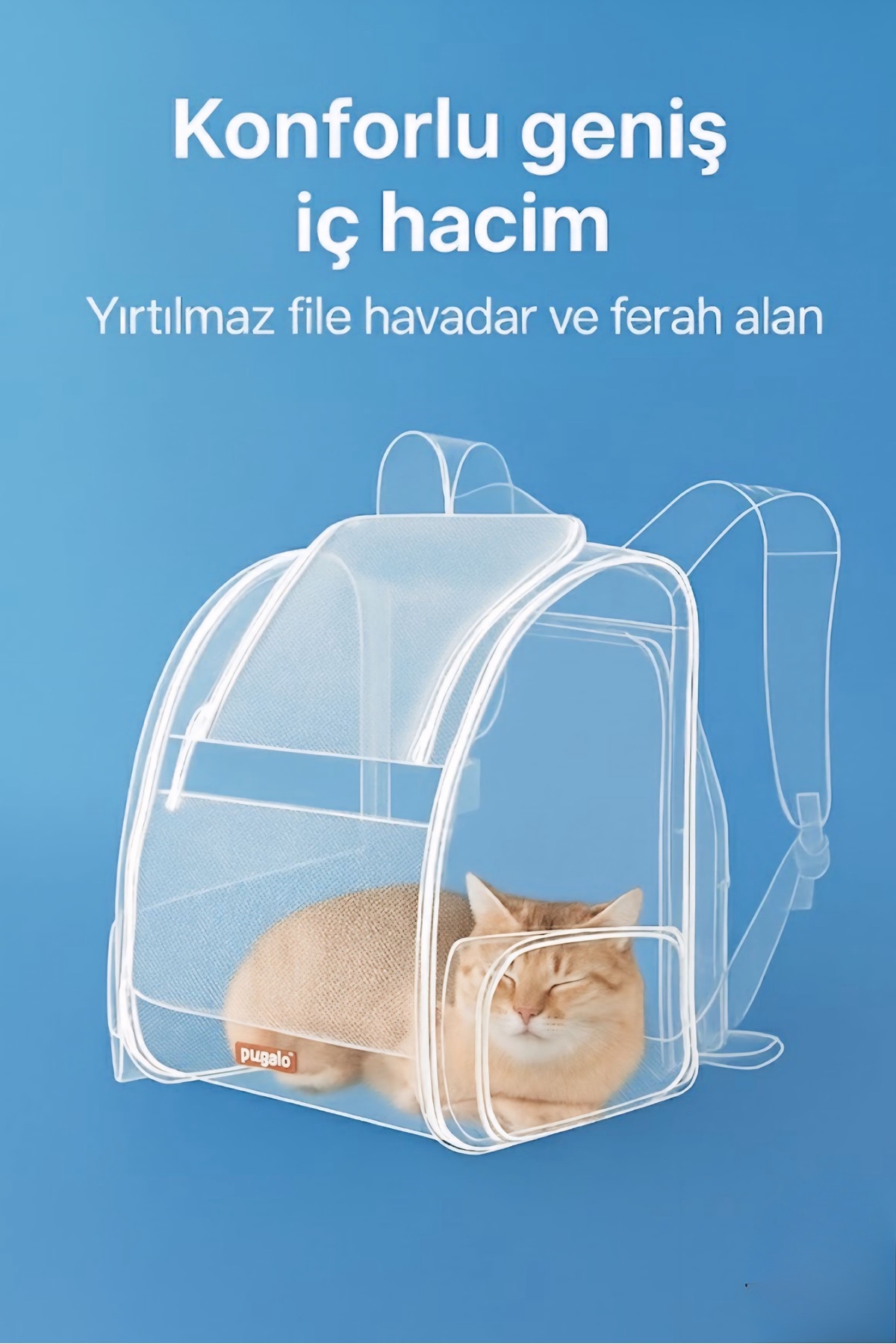 کیف حمل گربه و سگ پاگالو Pugalo AirMove Premium مشکی، با توری مقاوم در برابر پارگی و بدنه غیرقابل‌خم‌شدن
