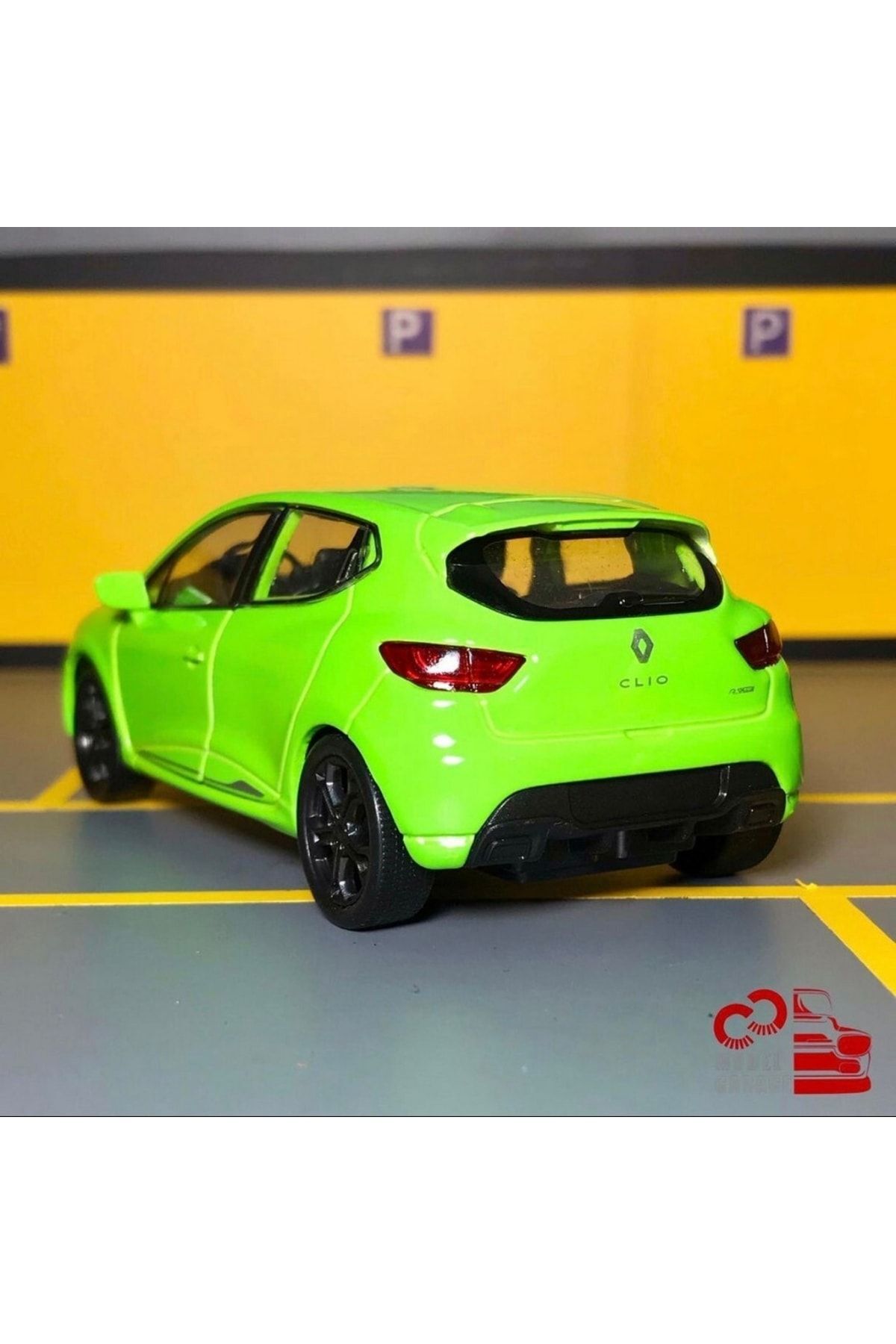 مدل خودرو RENAULT CLIO RS 1 36 SCALE C&amp;C MODEL GARAGE PULL &amp; DROP DIECAST METAL CAR TOY اورجینال WELLY