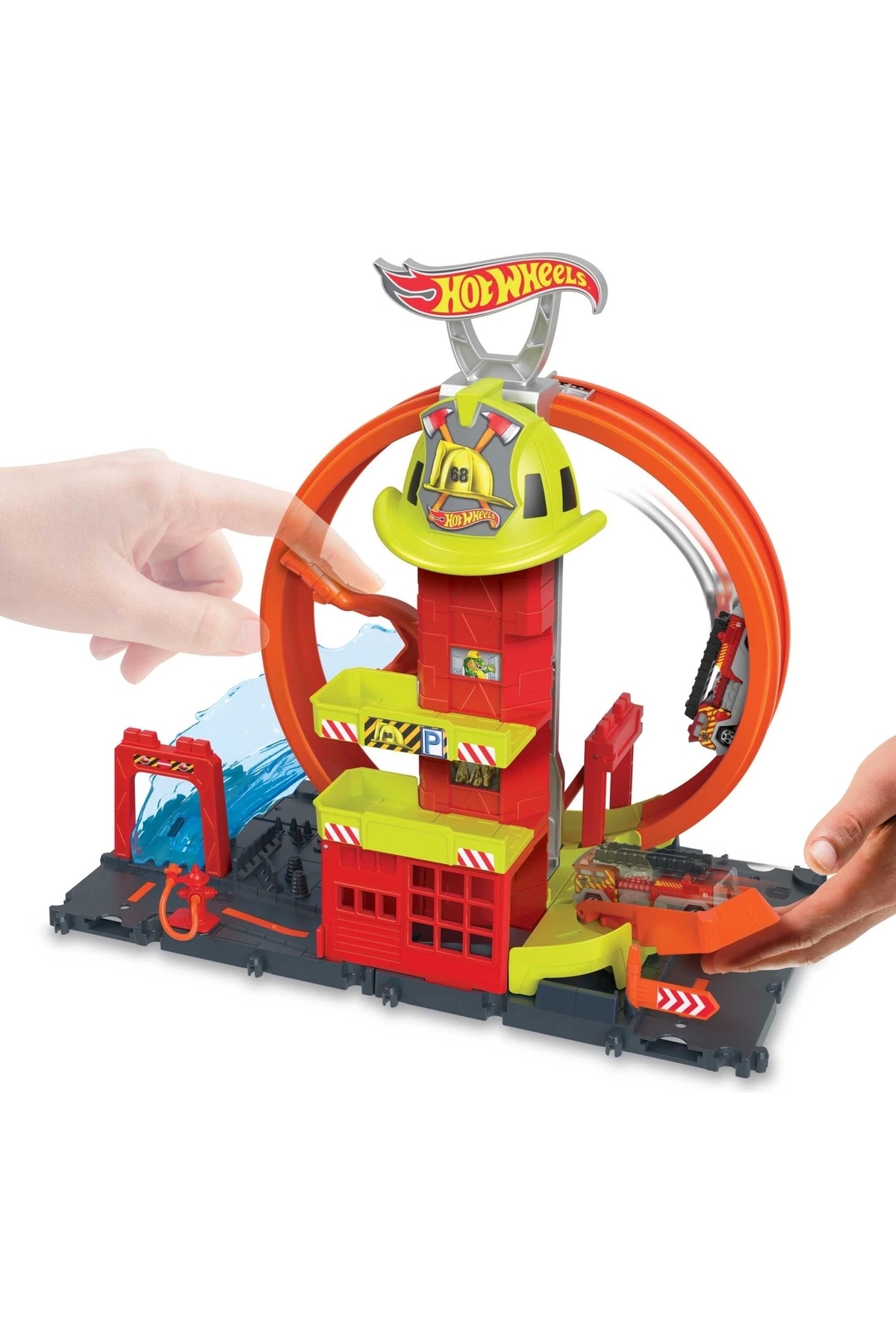 ماشین اسباب بازی ایستگاه آتش نشانی دایره باند HOT WHEELS