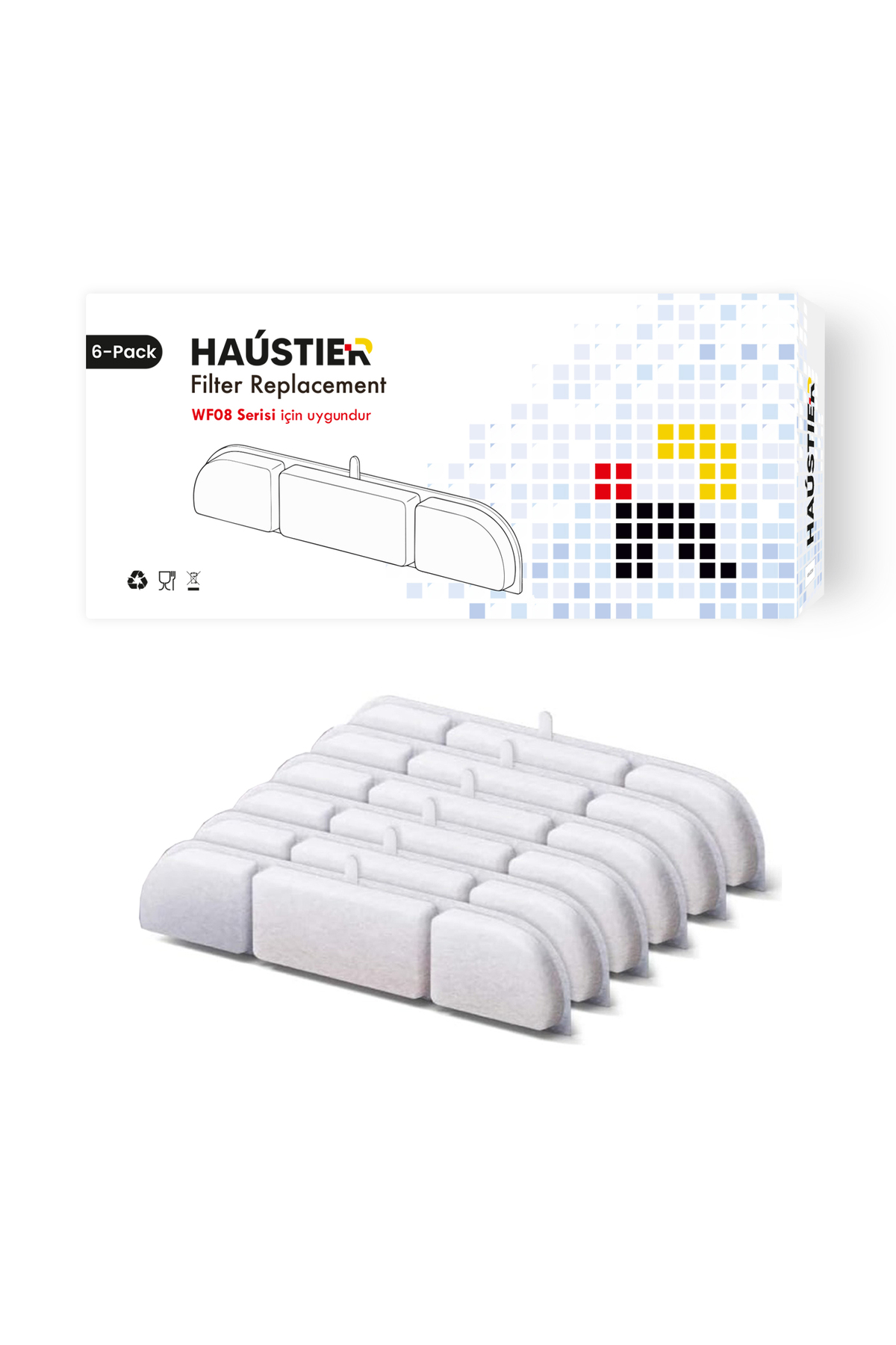 مجموعه فیلتر ۶ عددی هاوشتایر Haustier سازگار با مدل WF008