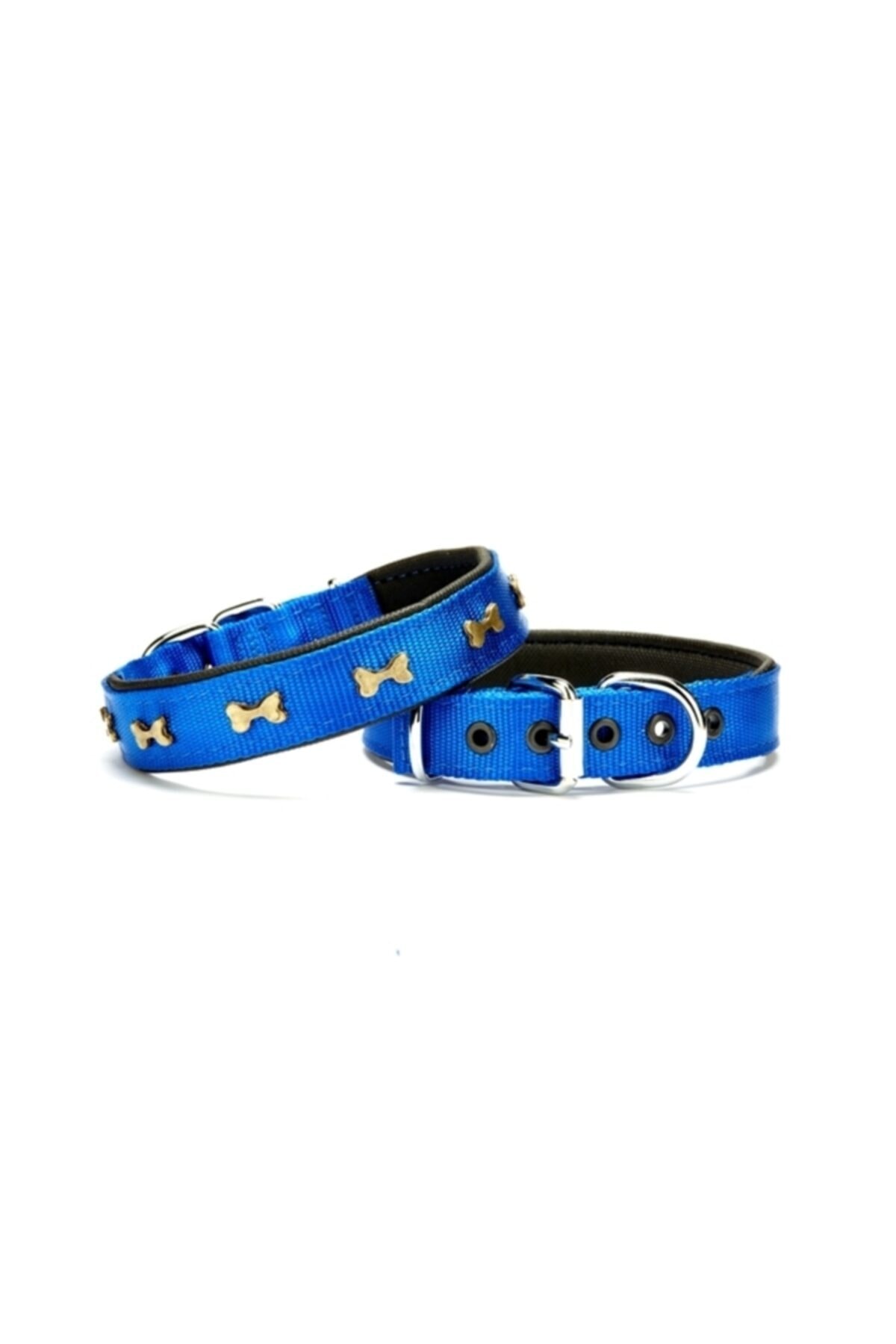 قلاده سگ داگی Doggie Softlu طرح استخوانی، ۲٫۵ × ۵۰ سانتی‌متر، آبی