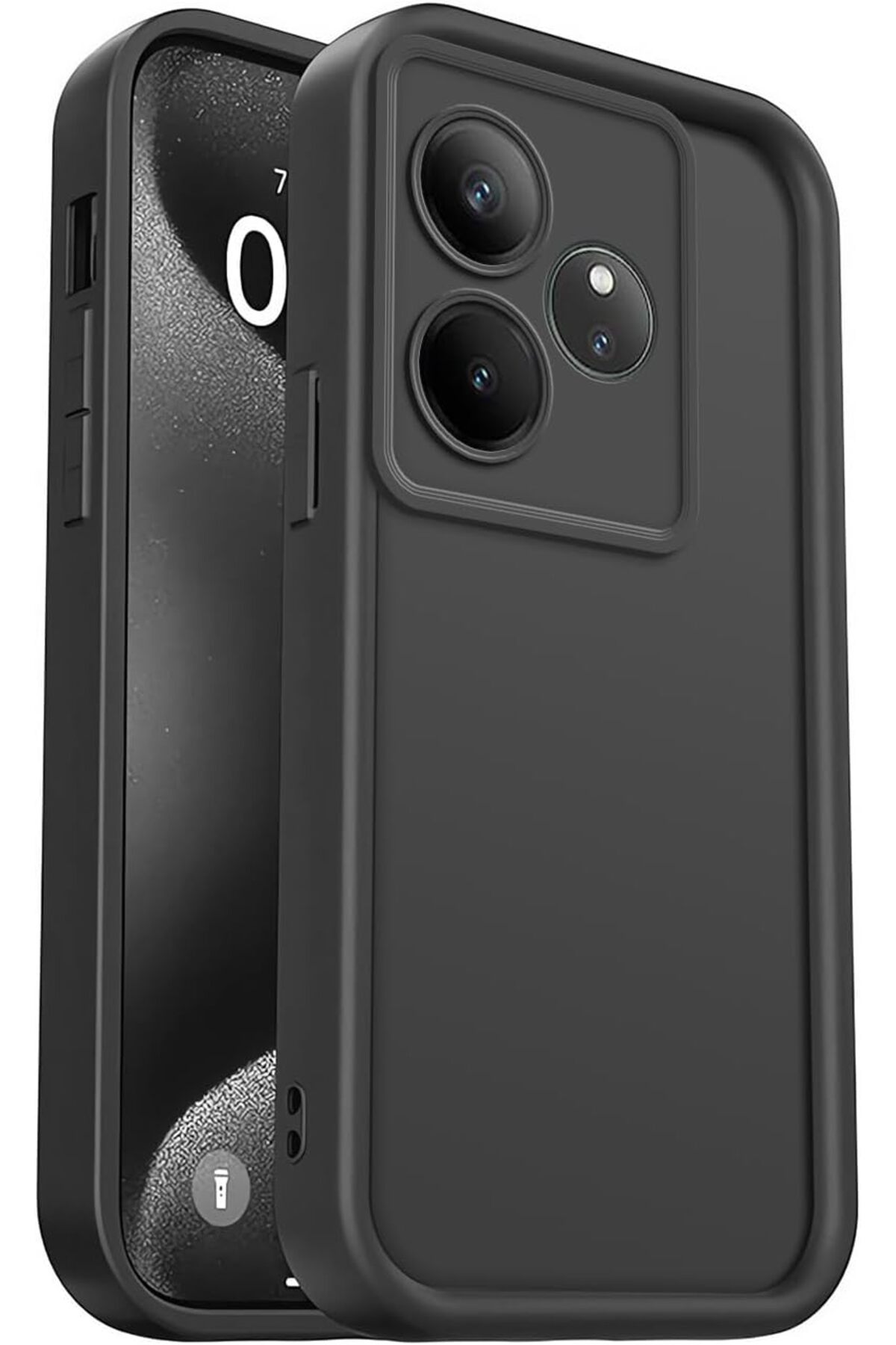 کاور و قاب پوشش محافظ سیلیکونی مشکی ضد ضربه با بافت نرم دوربین TECNO SPARK 10 PRO فیبکس Fibaks