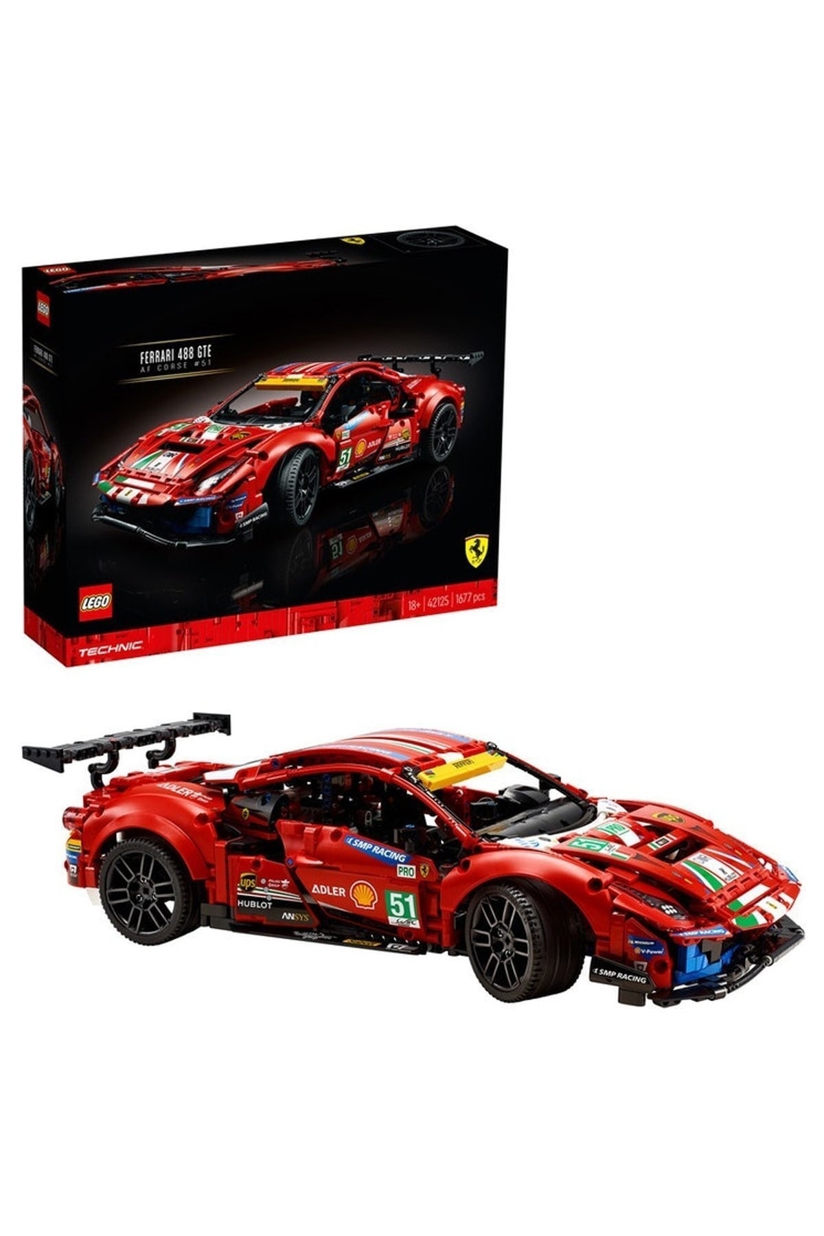 لگو و اسباب بازی های ساخت محور نام تجاری: 42125 ® TECHNIC FERRARI 488 GTE 1677 PIECES AGE +18 رده: &amp; BUILDING TOYS اورجینال LEGO