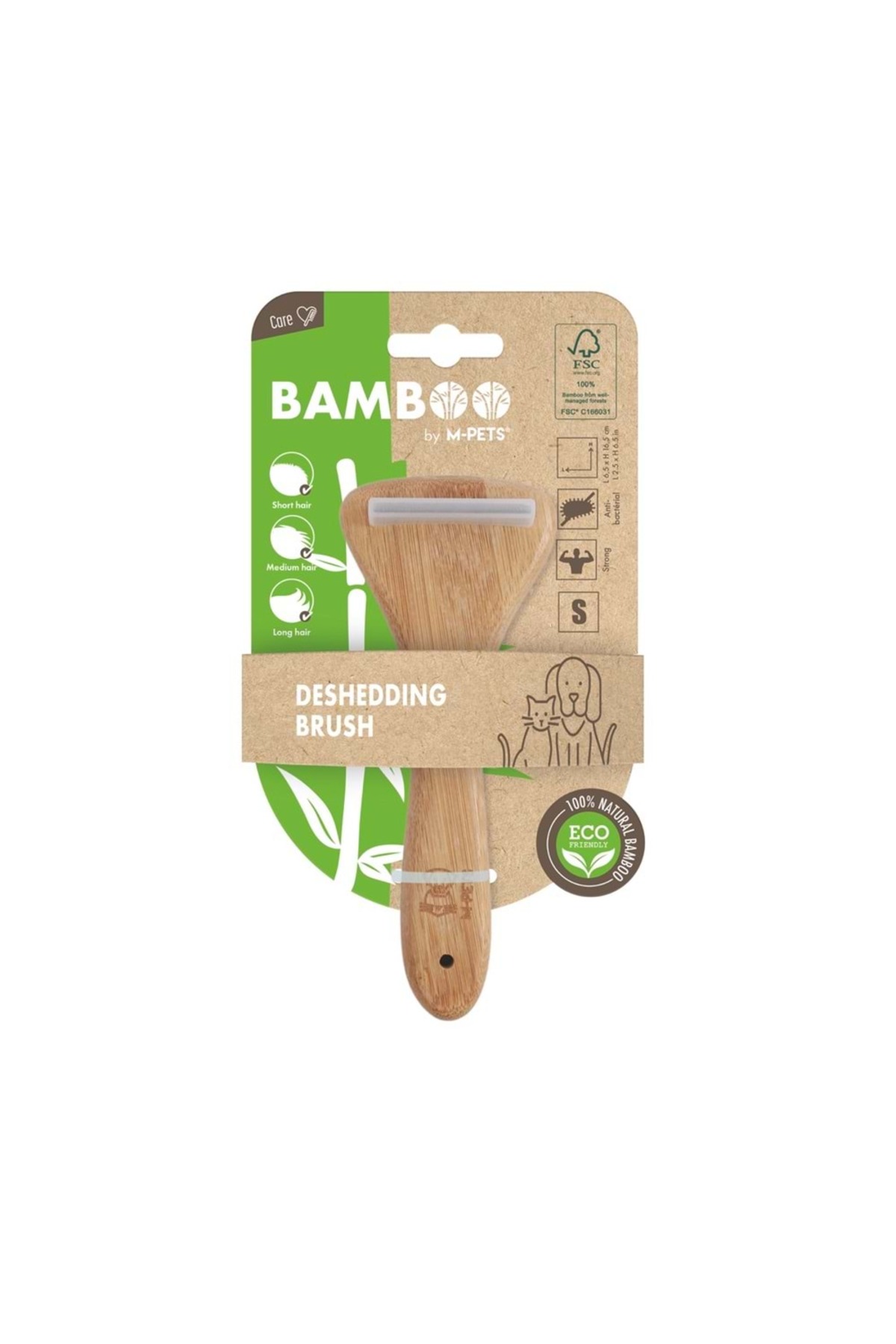 شانه موگیر سگ ام‌پتس M-PETS Bamboo Furminator (S)