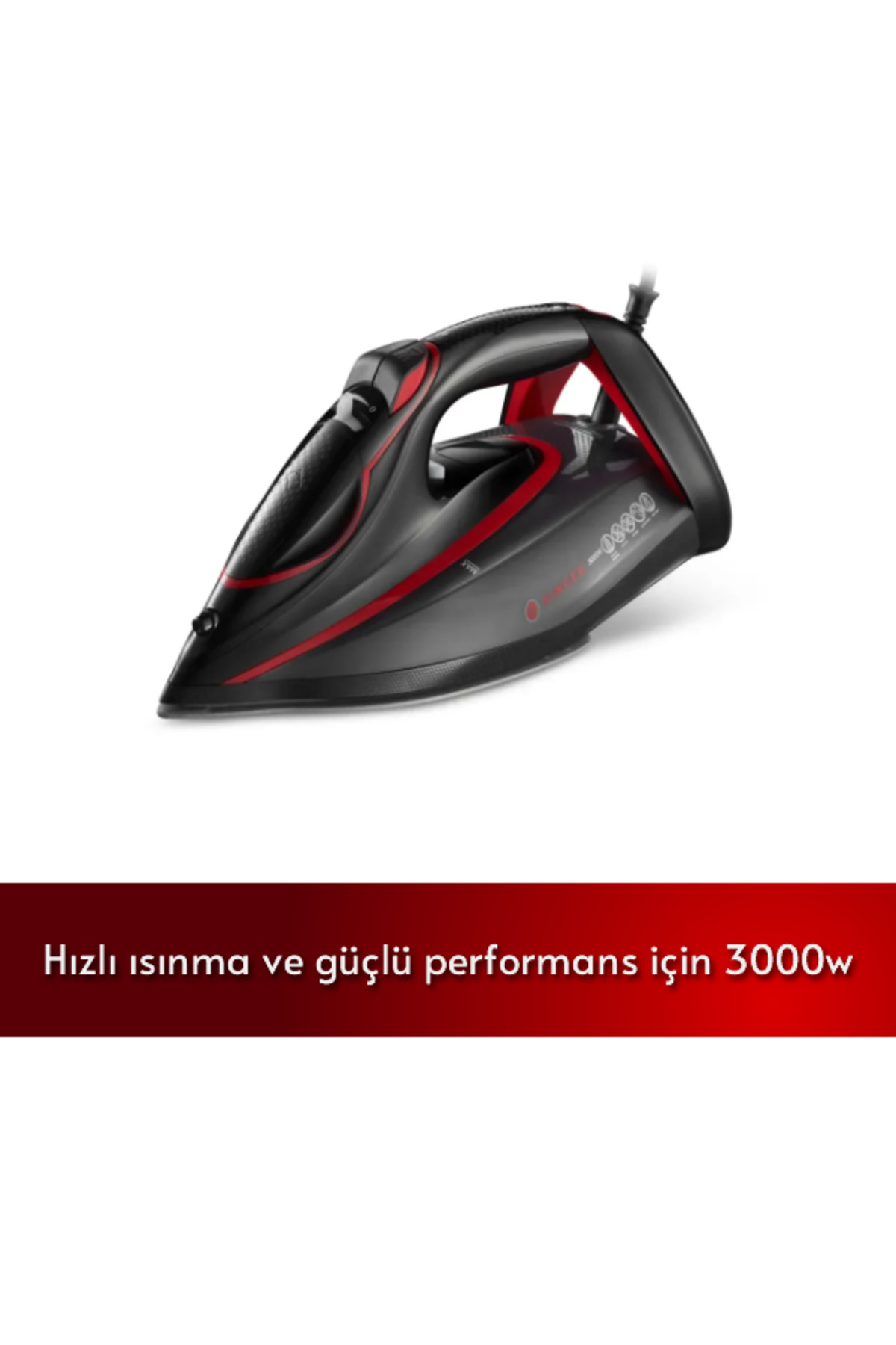 اتو بخار EXPERT PRO 3000W کف سرامیکی نمایشگر LED خاموش شدن خودکار ضدآهک اورجینال SINGER