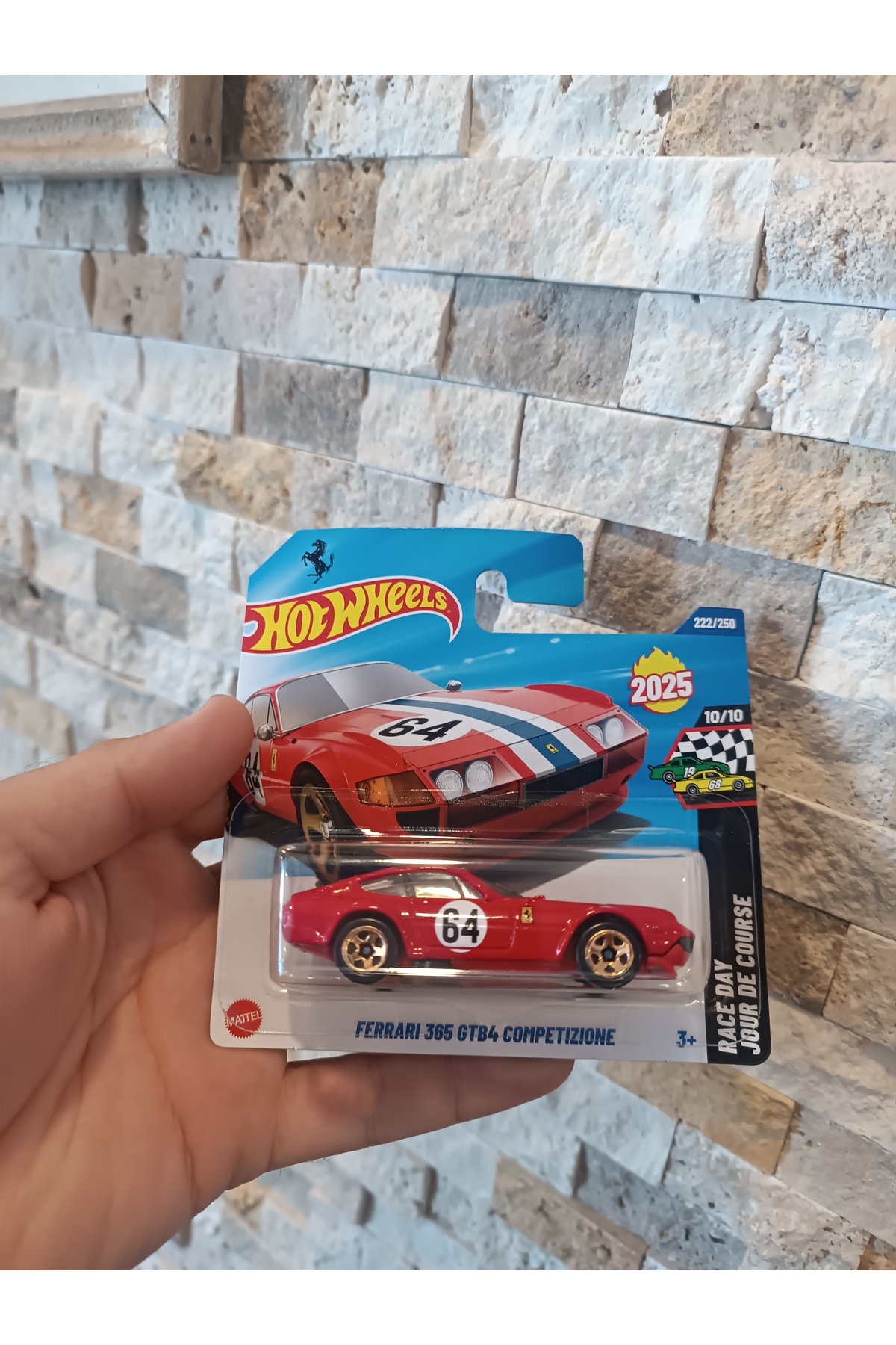 ماشین اسباب بازی 2025 چرخ های داغ خط اصلی FERRARARI 365 GTB4 COMPETIZINE HW طراحی هات ویلز اورجینال HOT WHEELS