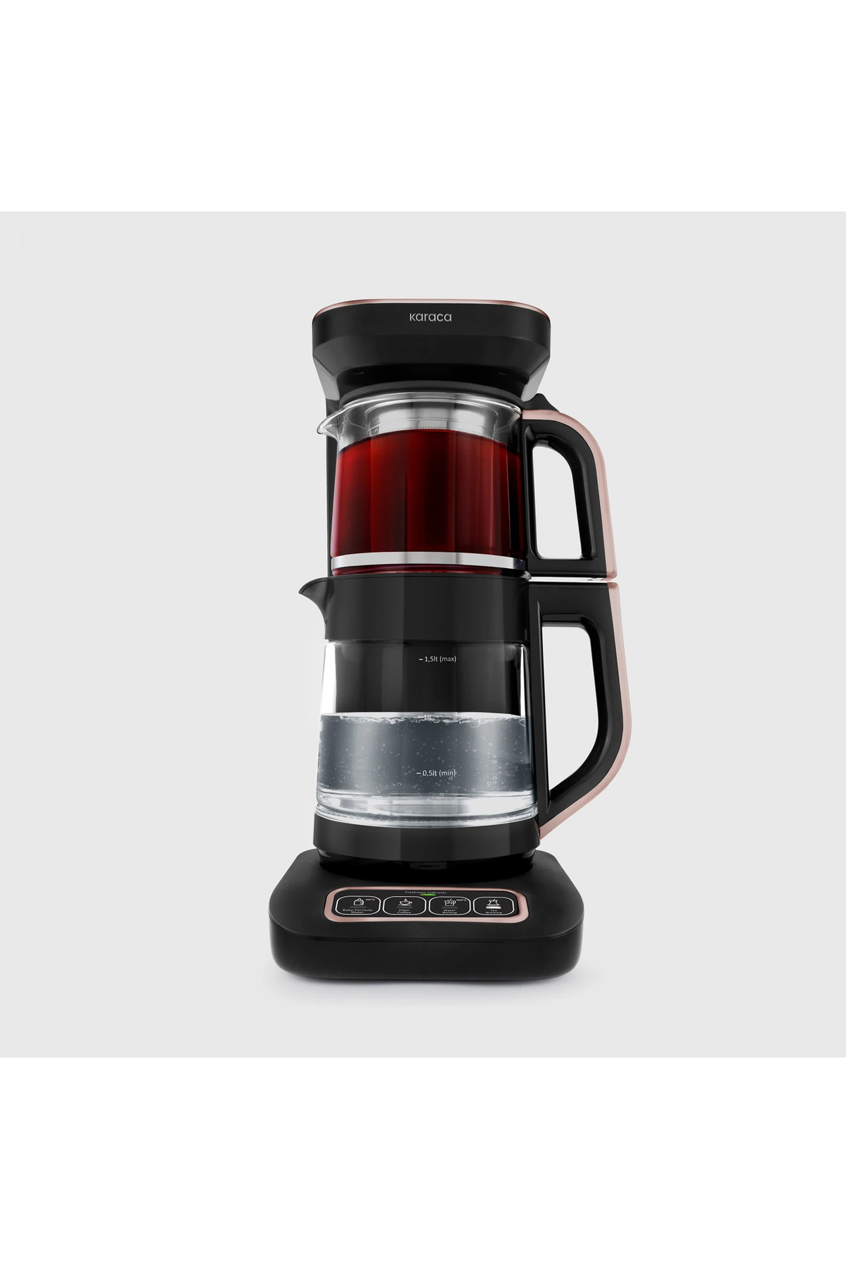 چای ساز TEA LOVER ROBOTEA PRO CONNECT 4 IN 1 SPRECHENDER AUTOMATIC GLASS TEEKOCHER AND FILTER CAFFE. اورجینال Karaca