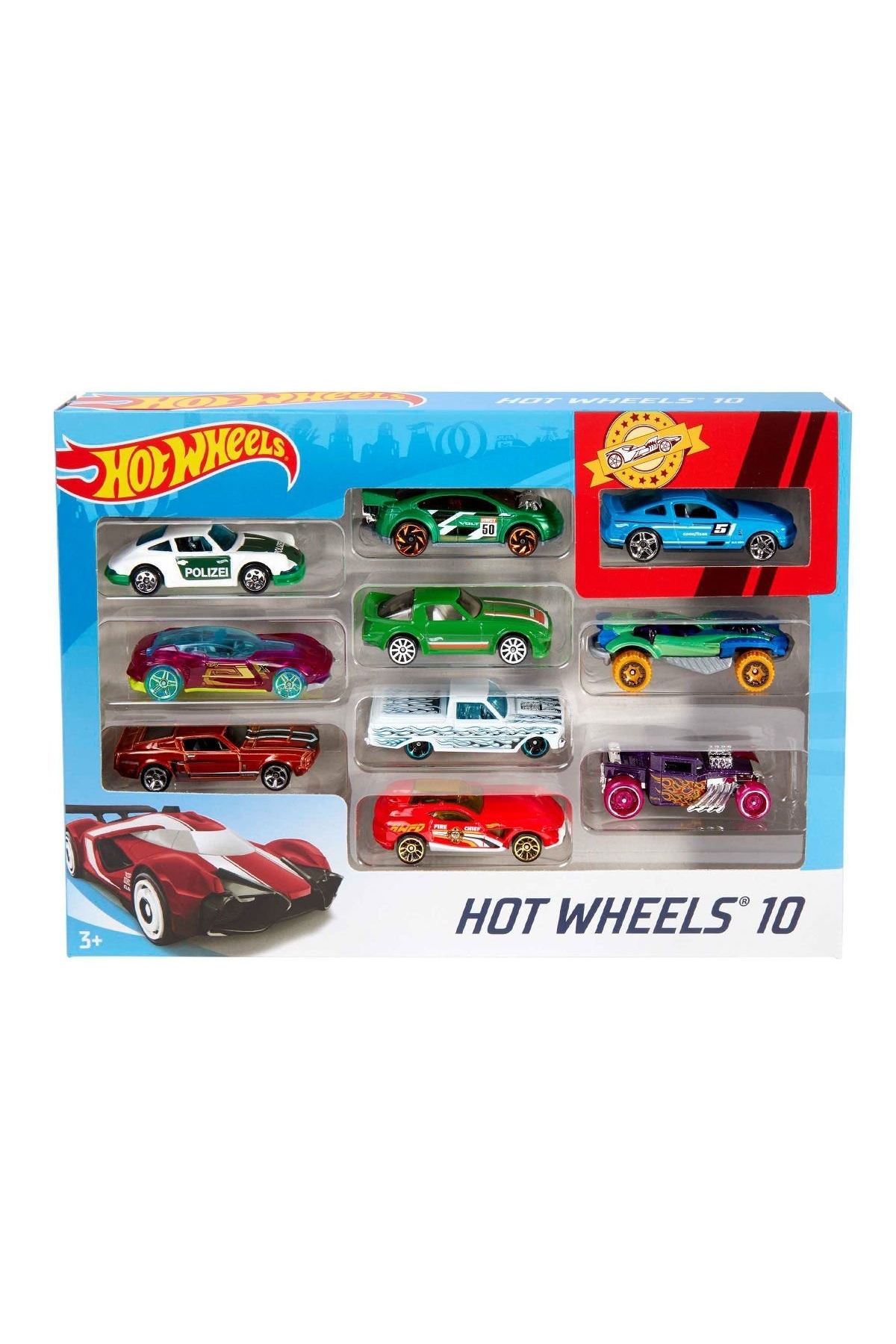 ماشین اسباب بازی 54886 چرخ های داغ 10 مجموعه مخلوط ASORTI هات ویلز اورجینال HOT WHEELS
