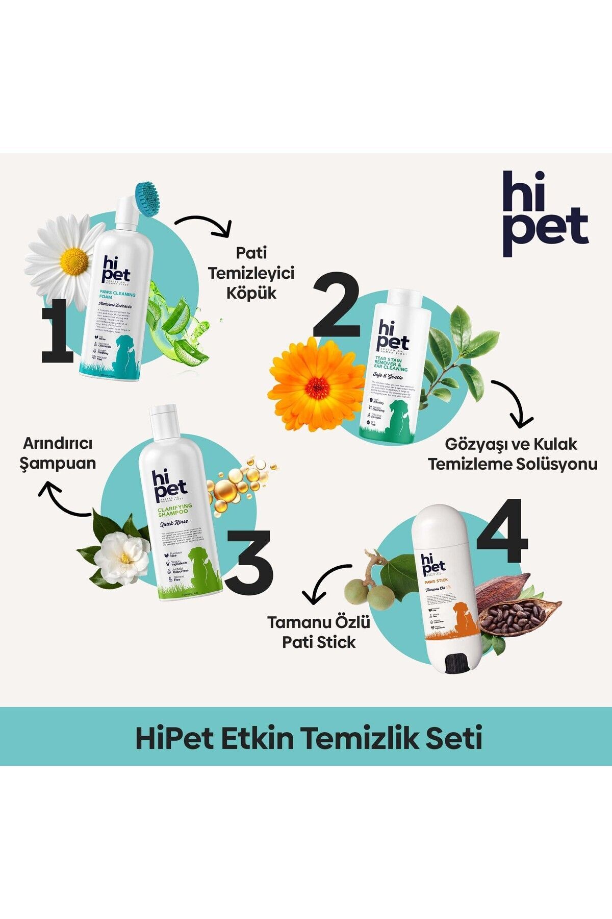 ست نظافت سگ های‌پت HiPet مدل HDETS01