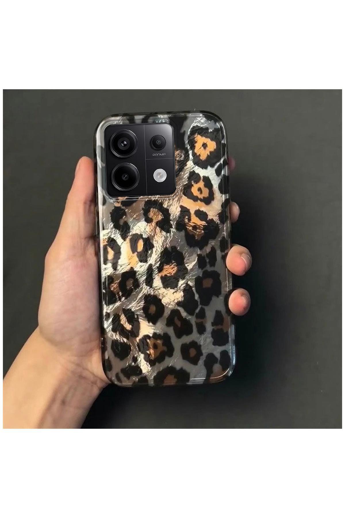 کاور و قاب شیائومی REDMI NOTE 13 PRO 5G سازگار با سیلیکونی ZEBANA LUXE LEOPARD مشکی اورجینال Zebana
