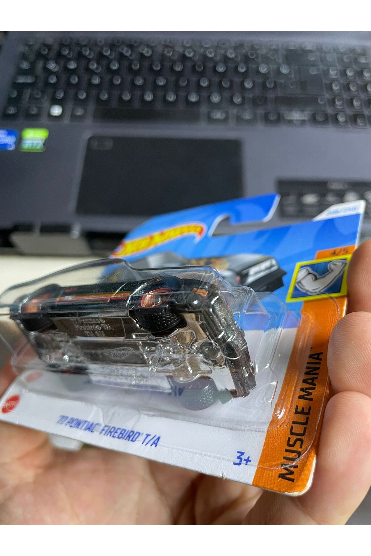 ماشین اسباب بازی '77 PONTIAC FIREBIRD T A SUPER TREASURE HUNT STH MUSCLE MANIA 2023 ترک خورده تاول هات ویلز اورجینال HOT WHEELS
