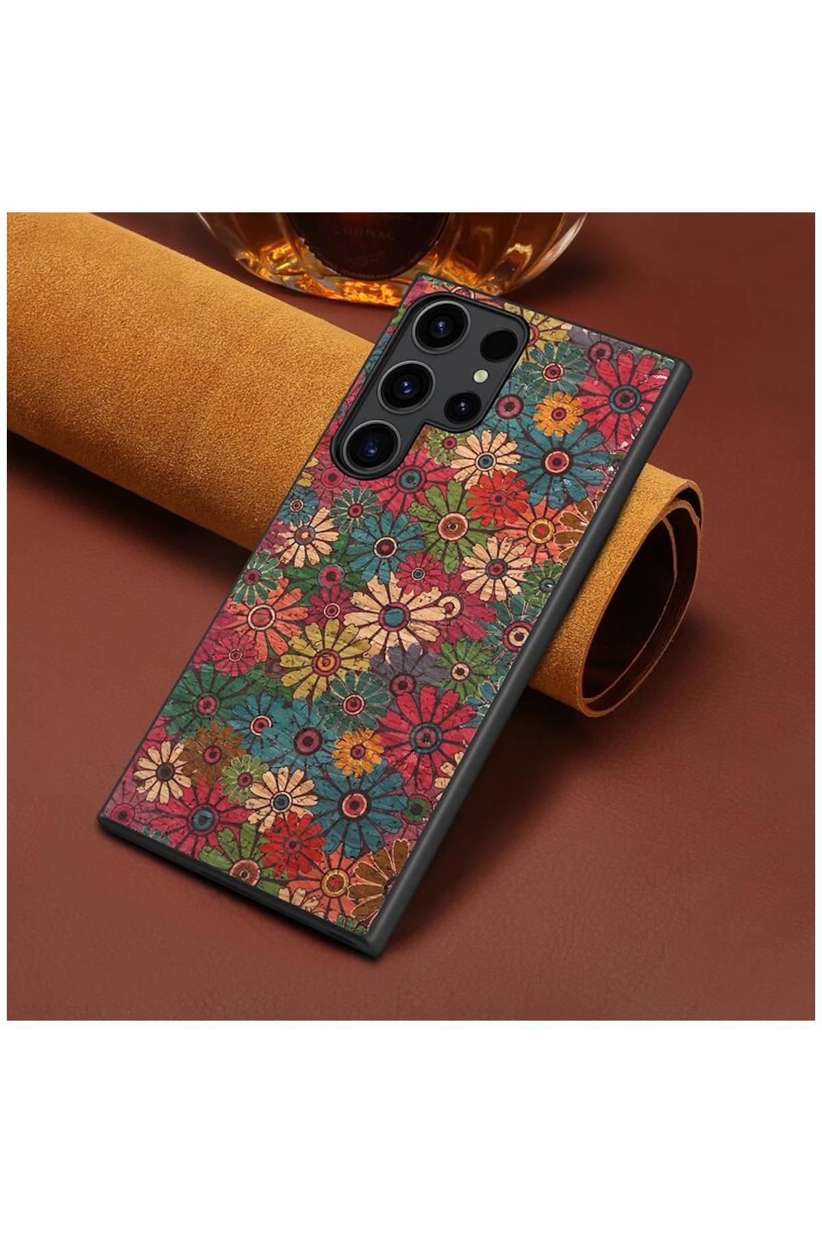 کاور و قاب الگوی پارچه ای VINTAGE با محافظ GALAXY S25 ULTRA سازگار 2 اورجینال Zebana