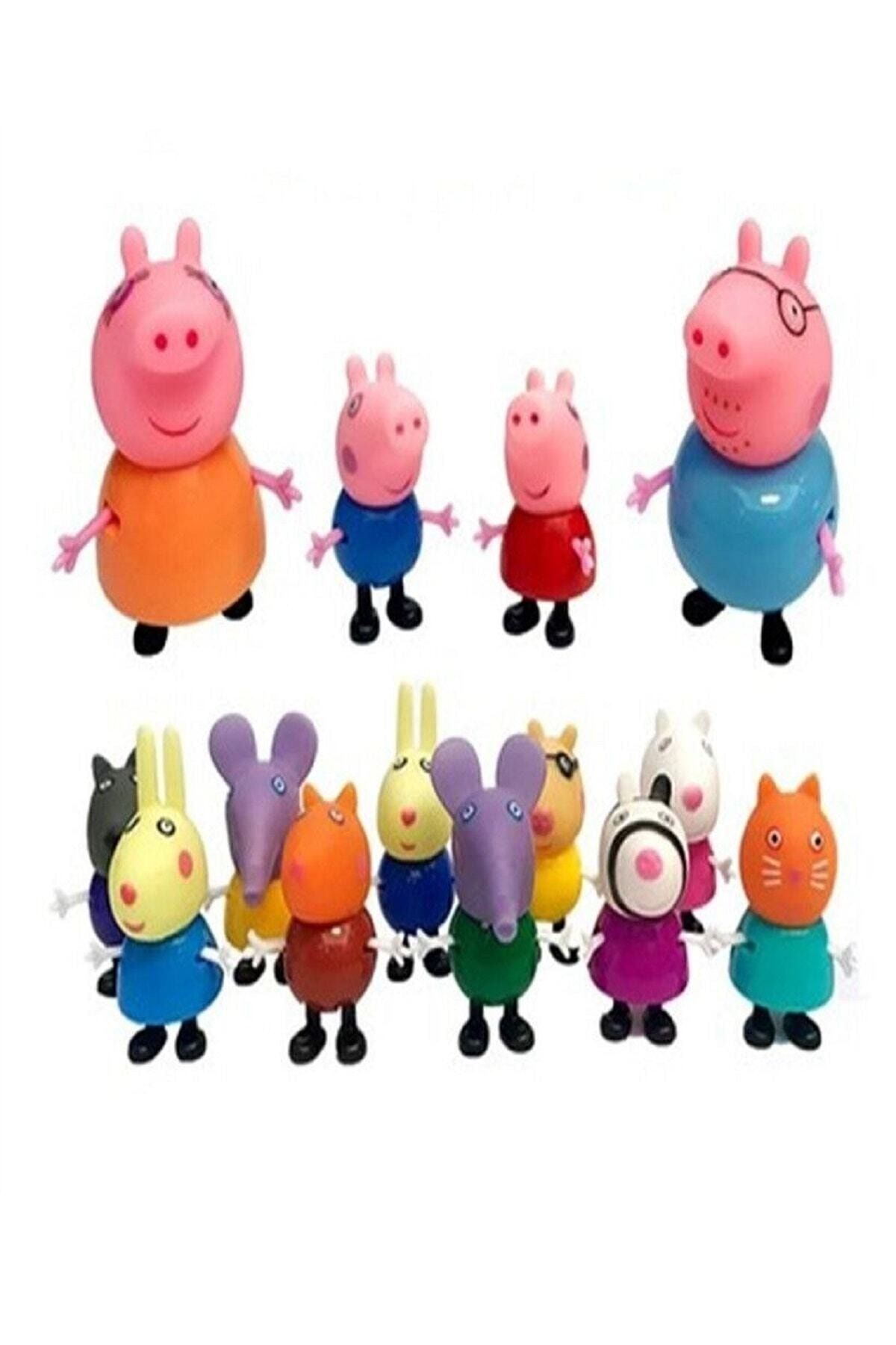 اسباب بازی های فیگور دیگر اکشن PEPPA PIG FAMILY ACTION FIG ست کامل 14 تایی Schulzz
