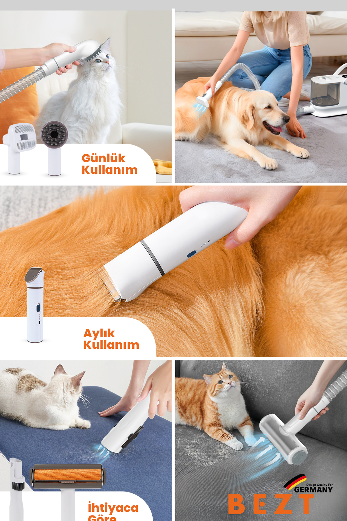 محصول جمع‌آوری موی حیوانات بزت Bezt Pro Groom، مدل BZT-PET09