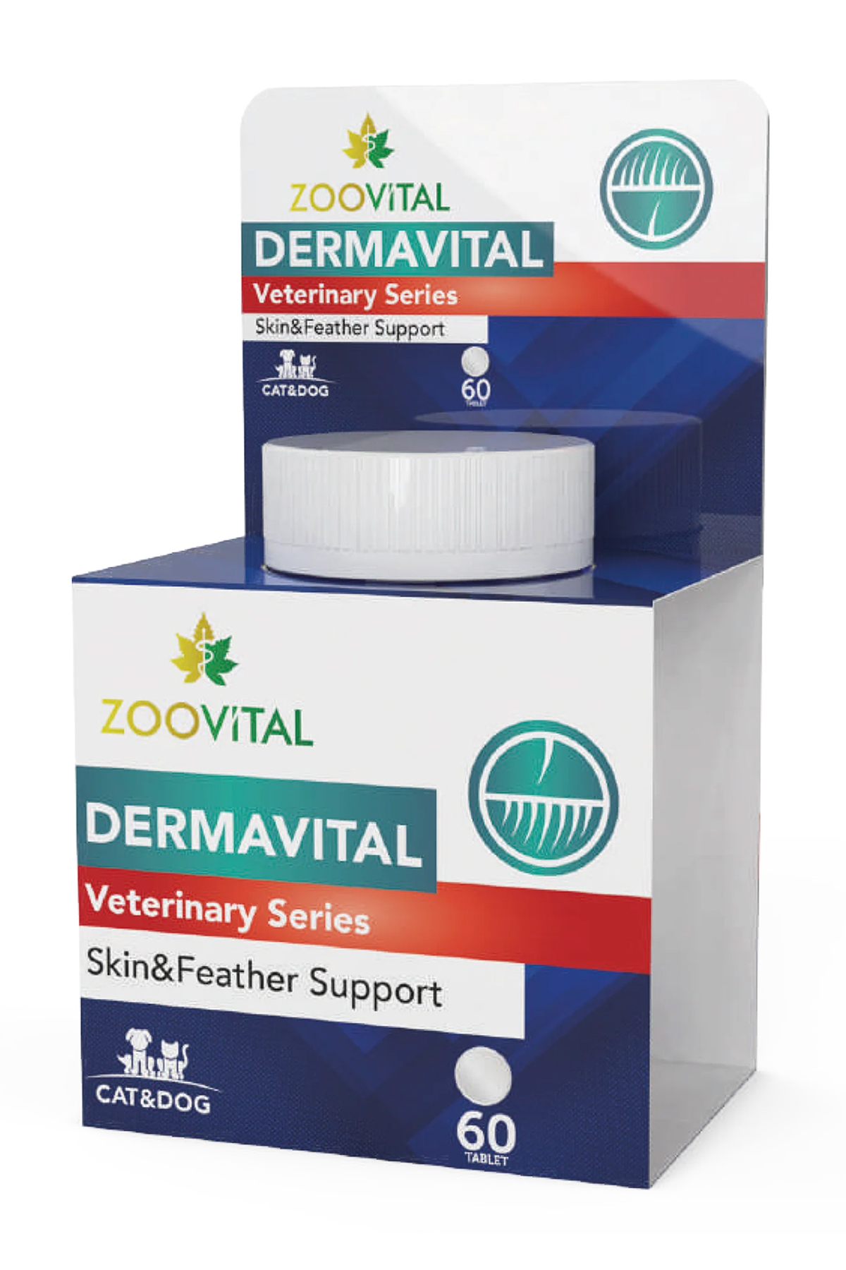 مکمل پوست و موی حیوانات زوویتال Zoovital Dermavital، ۶۰ قرص