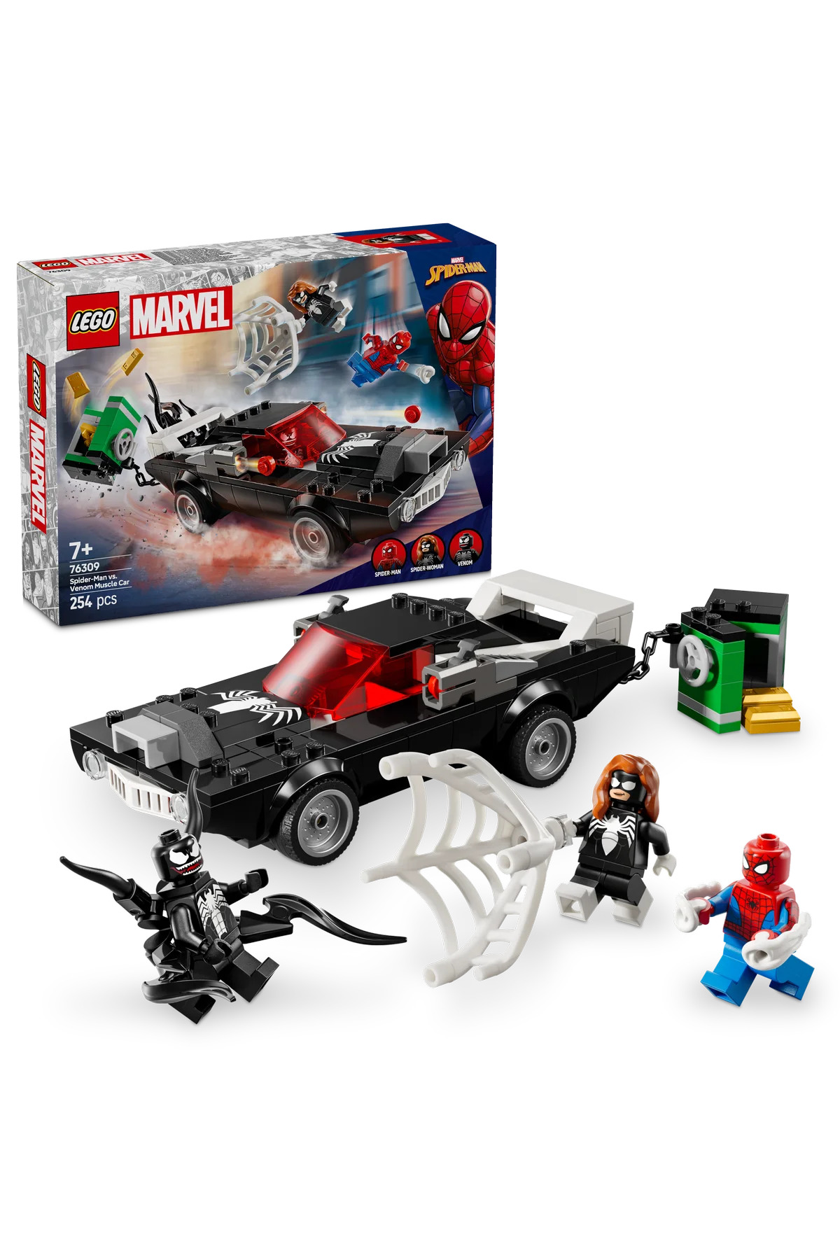 لگو و اسباب بازی های ساخت محور ® MARVEL SPIDER MAN VS. VENOM CAR 76309 ست ساختمان برای کودکان 7+ 254P اورجینال LEGO