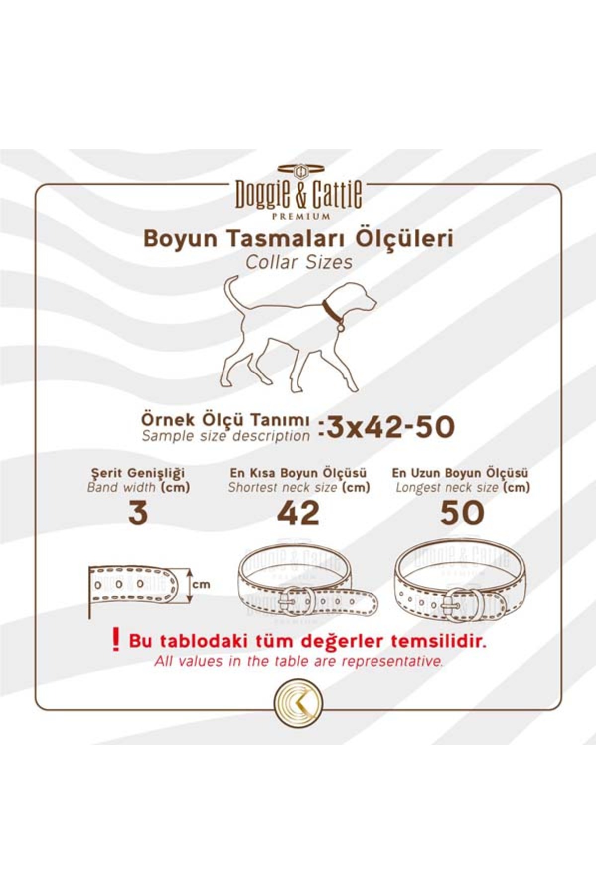 قلاده گردنی بافته‌شده سگ داگی Doggie Comfort، سایز متوسط، ۲×۳۵–۴۰ سانتی‌متر