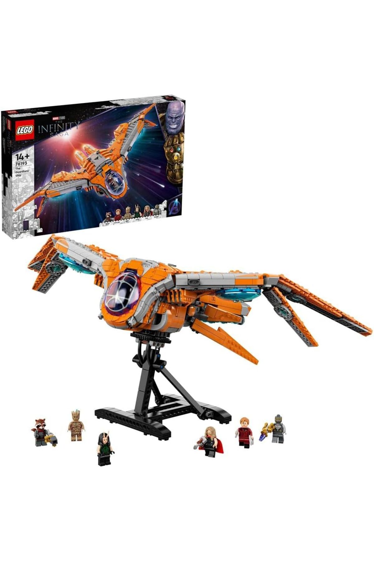 لگو و اسباب بازی های ساخت محور SHIP OF THE GUARDIANS 76193 SPACESHIP CONSTRUCTION S 6 مینی فیگور شامل ستاره ارباب ثور 1902 قطعه اورجینال LEGO