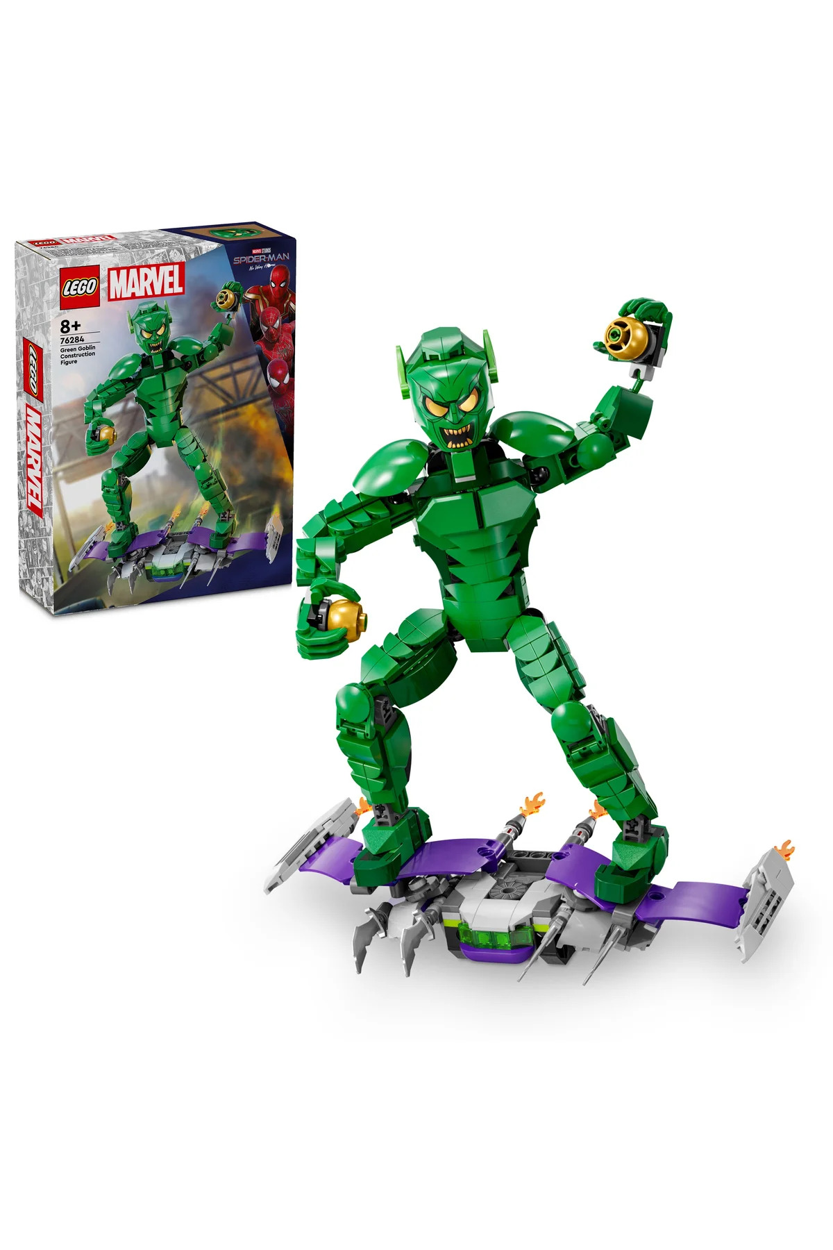 لگو و اسباب بازی های ساخت محور ® MARVEL GREEN GOBLIN BUILDING FIGURE 76284 مجموعه خلاقانه ساختمان برای کودکان 8+ 471P اورجینال LEGO