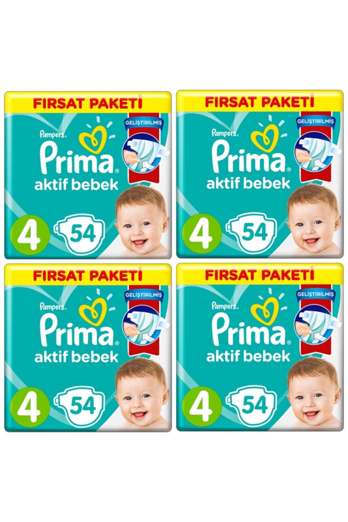 پوشک بچه سایز 4 عدد ماکسی 9 14 کیلویی 54 بسته عددی 216 اورجینال Prima