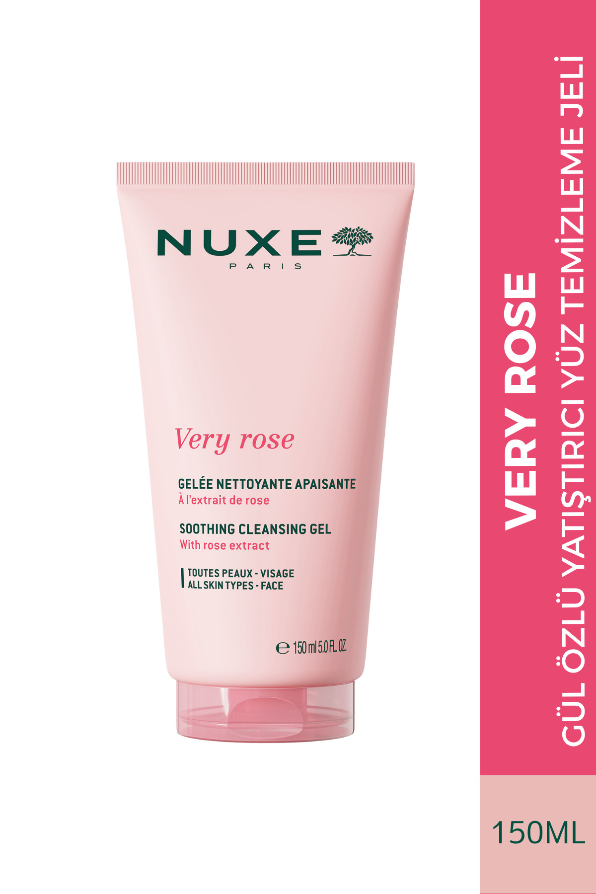 پاک کننده صورت ژل تمیز بسیار گل رز 150 میل Nuxe