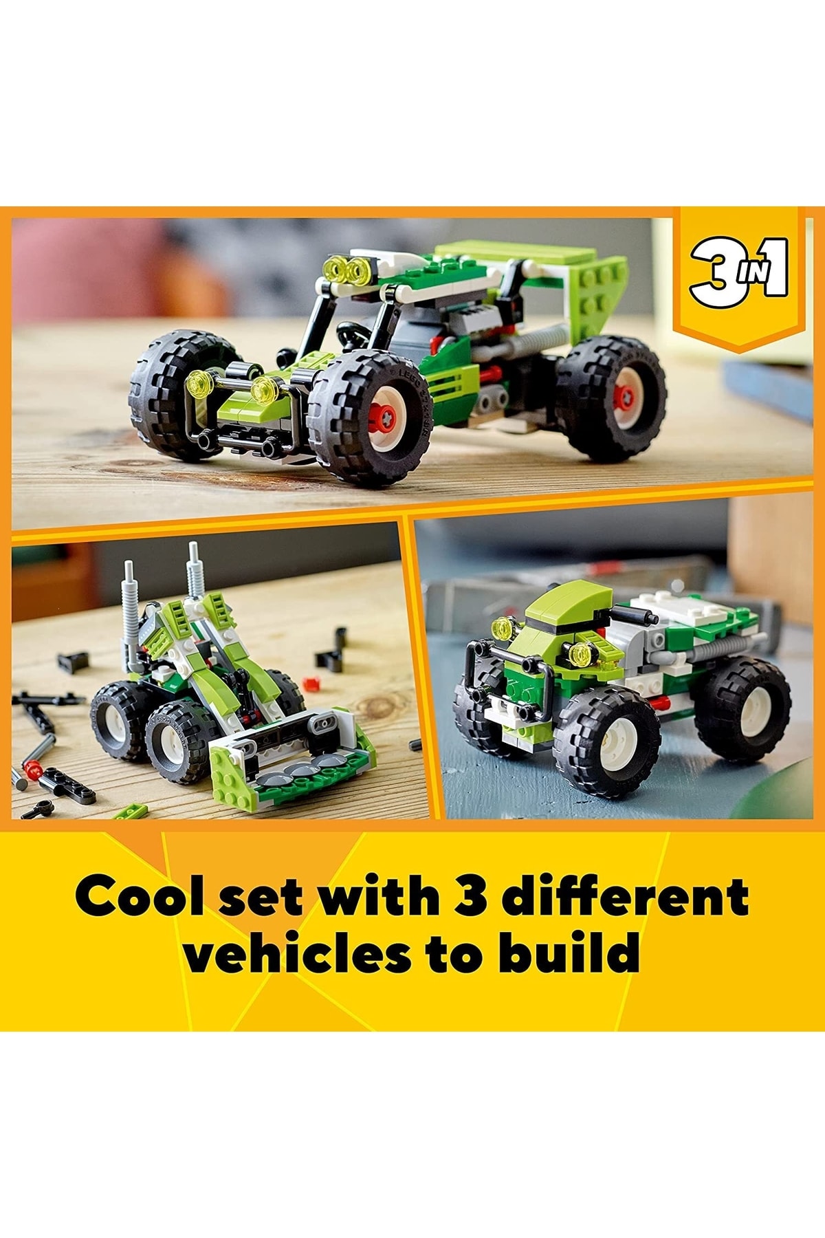لگو و اسباب بازی های ساخت محور ® CREATOR 3 IN 1 OFF ROAD JEEP 31123 A MINI LOADER ATV برای کودکان 7 سال به بالا از ترکیه LEGO
