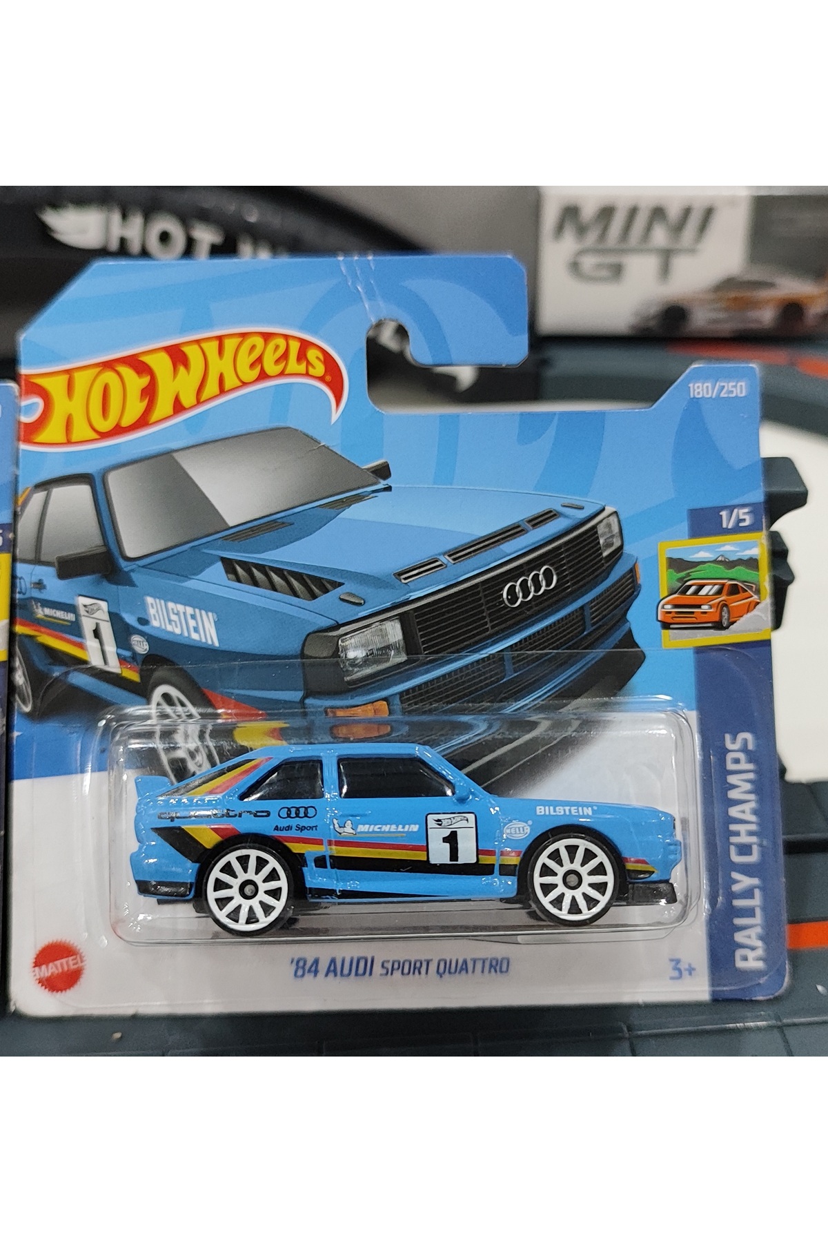ماشین اسباب بازی 84 AUDI SPORT QUATTRO آبی 1:64 فلزی مقیاس هات ویلز اورجینال HOT WHEELS