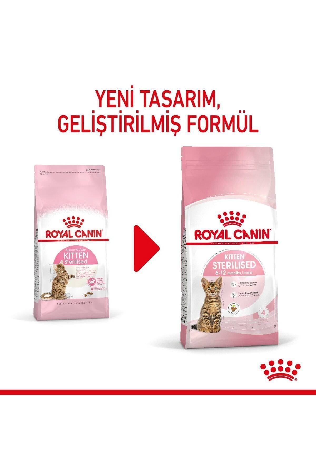 غذای خشک گربه بچه‌گربه عقیم‌شده رویال کنین Royal Canin، ۲ کیلوگرم، ۶ تا ۱۲ ماه