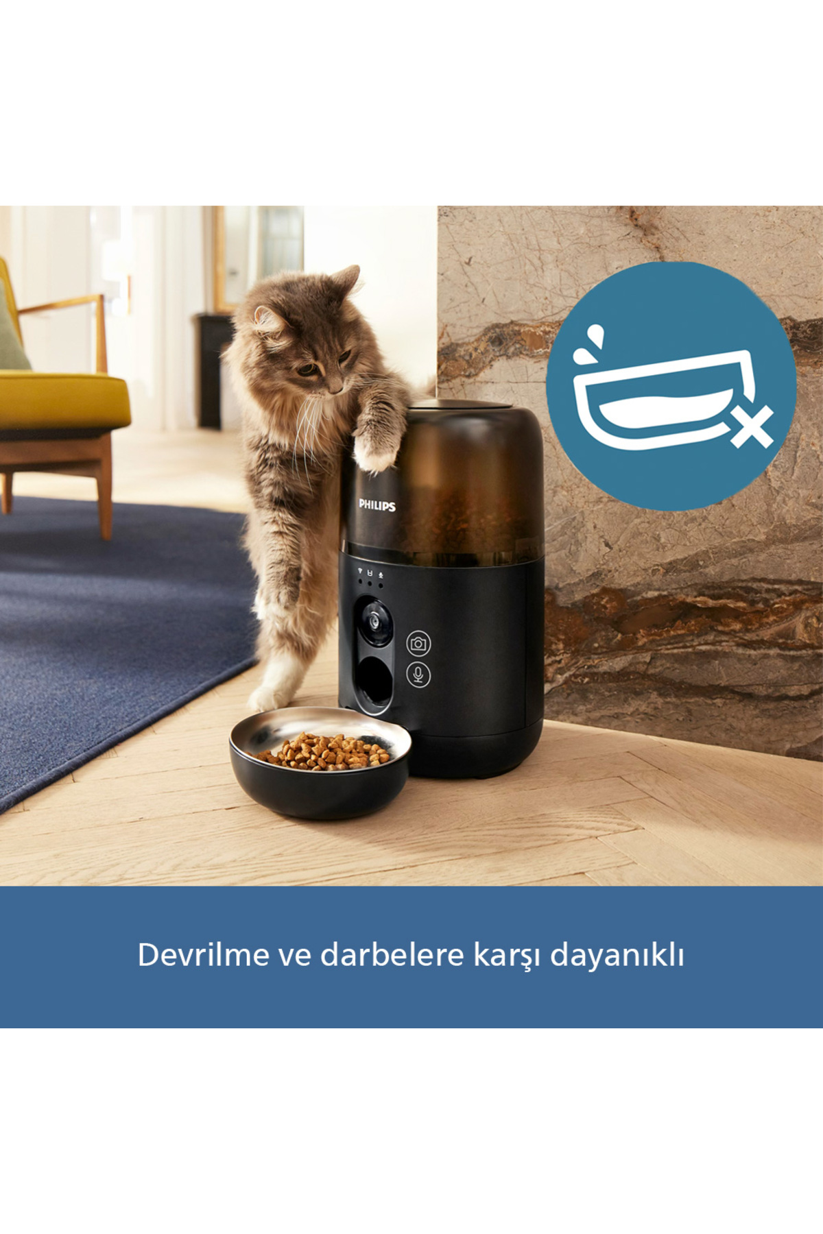 ظرف غذادهی هوشمند دوربین‌دار فیلیپس Philips PAW5320/02 با صدای دوطرفه