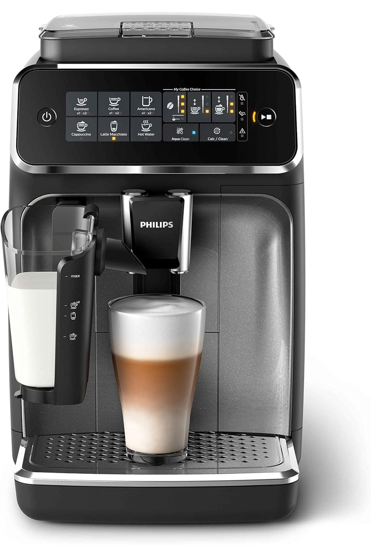 دستگاه اسپرسو و کاپوچینو اسپرسوساز ظرفیت 1.8 لیتر 5 نوع قهوه معطر سیستم شیر LATTEGO مشکی اورجینال Philips
