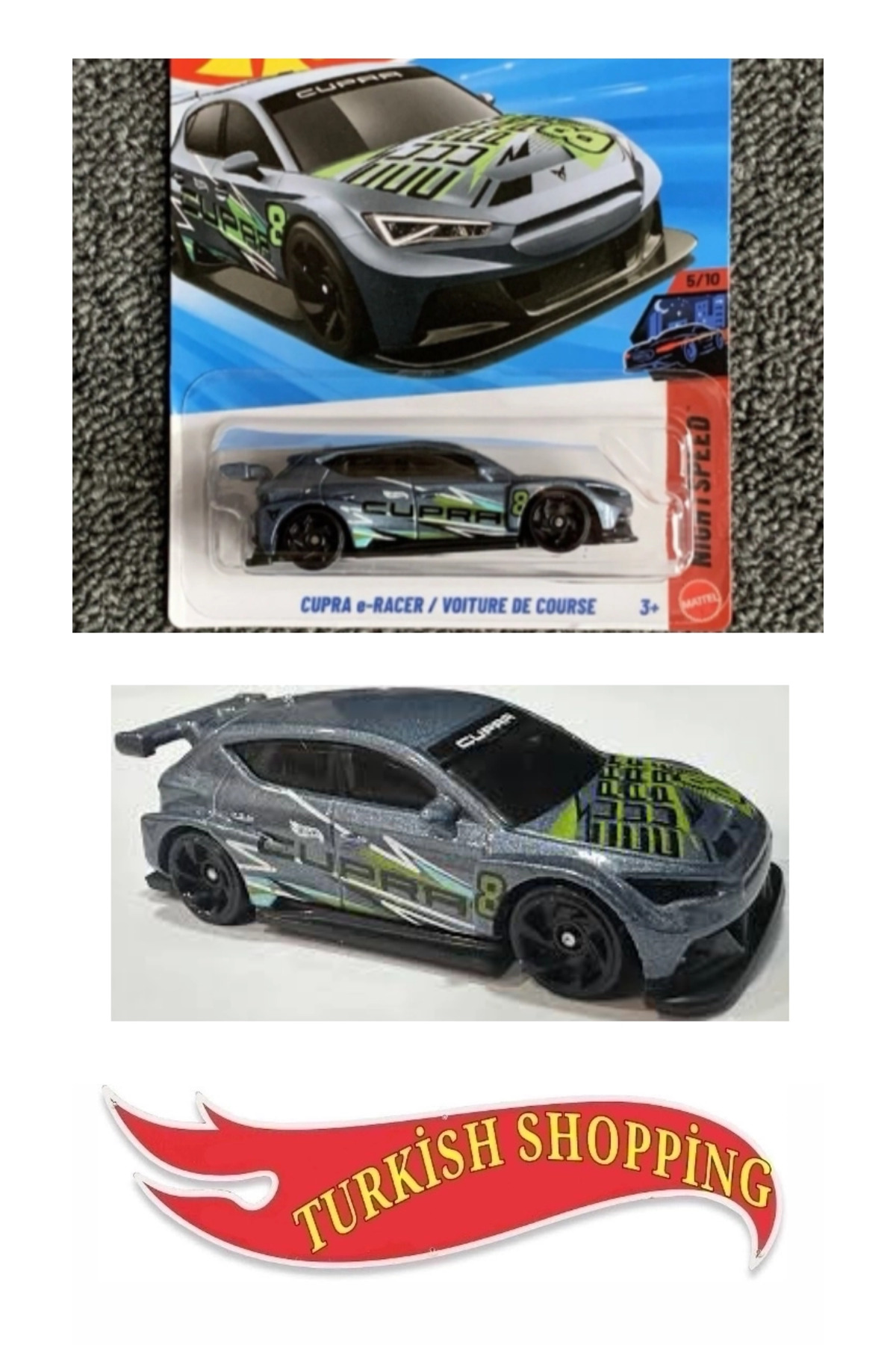 ماشین اسباب بازی 1:64 مقیاس 2026 CASE CUPRA E RACER HOT WHEELS