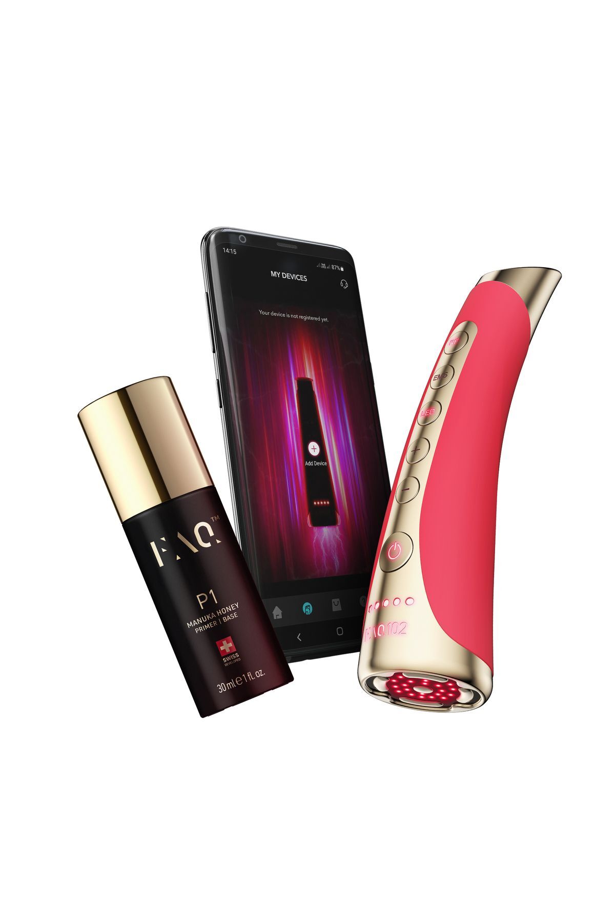 ماساژور صورت پرسش‌های متداول™ 102 دستگاه ضد پیری پیشرفته بالینی PINK RUBY اورجینال Foreo