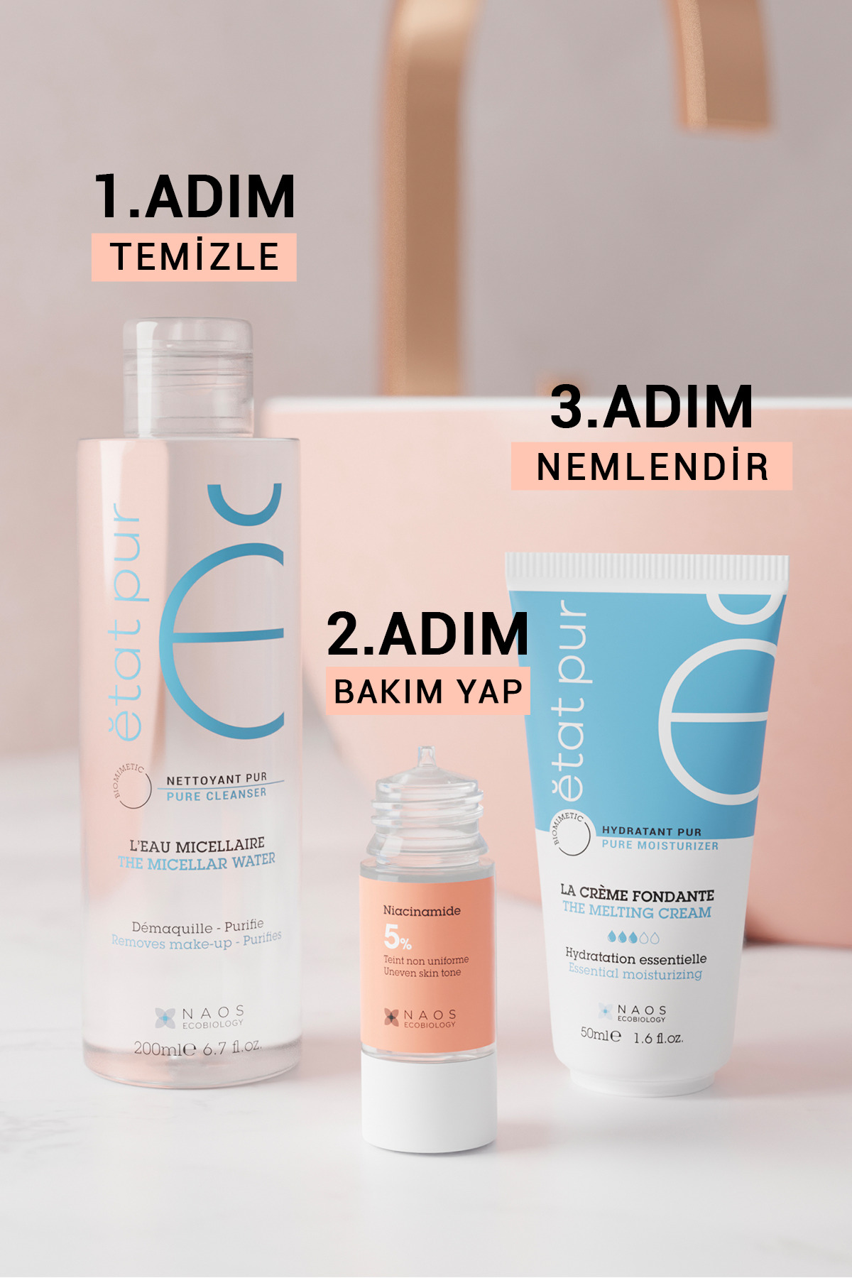 Etat Pur ضد اثر نور پاک کننده سرم مراقبتی با غلظت 5٪ نیاسینامید Pure Active