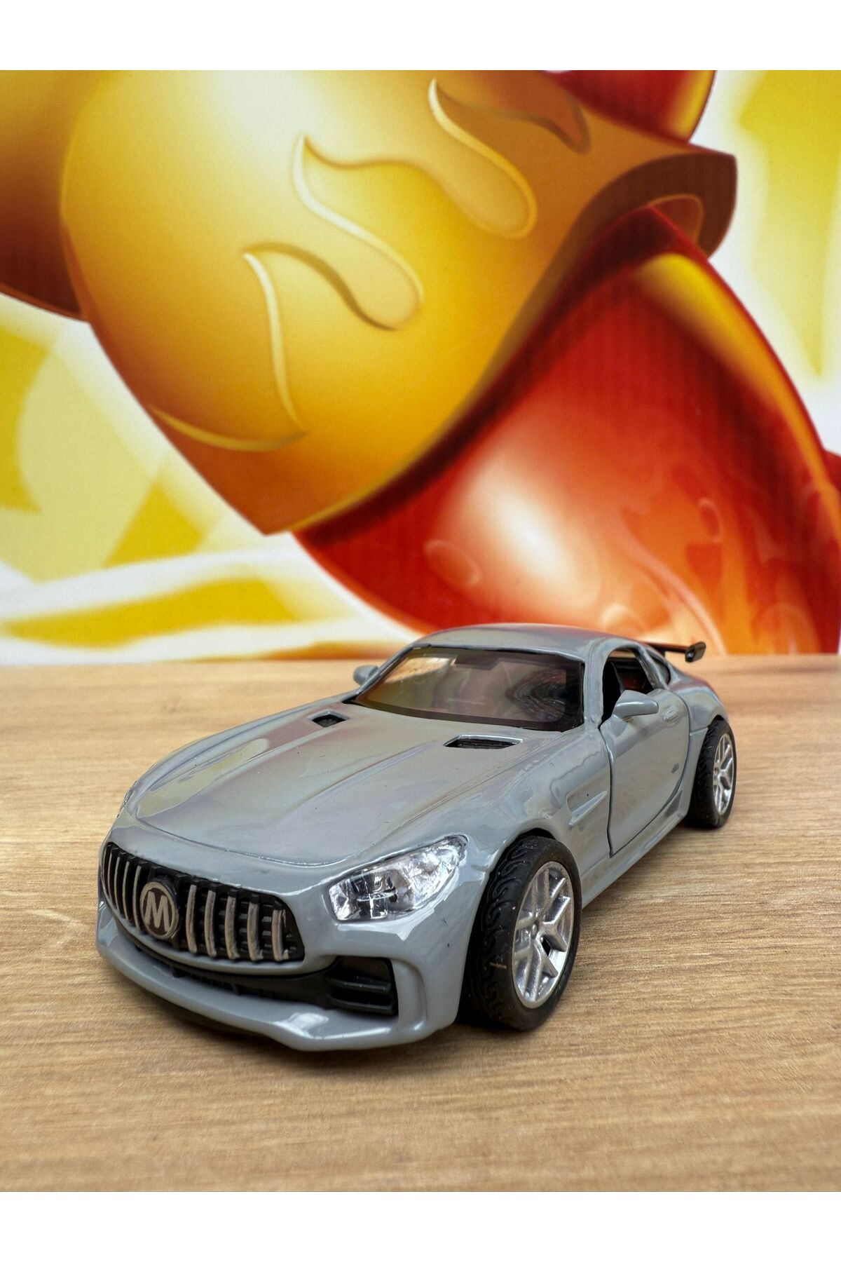 مدل خودرو MERCEDES AMG GTR COLLECTION METAL CAR 12CM ماشین لوکس خاکستری DIECAST اورجینال scntoys