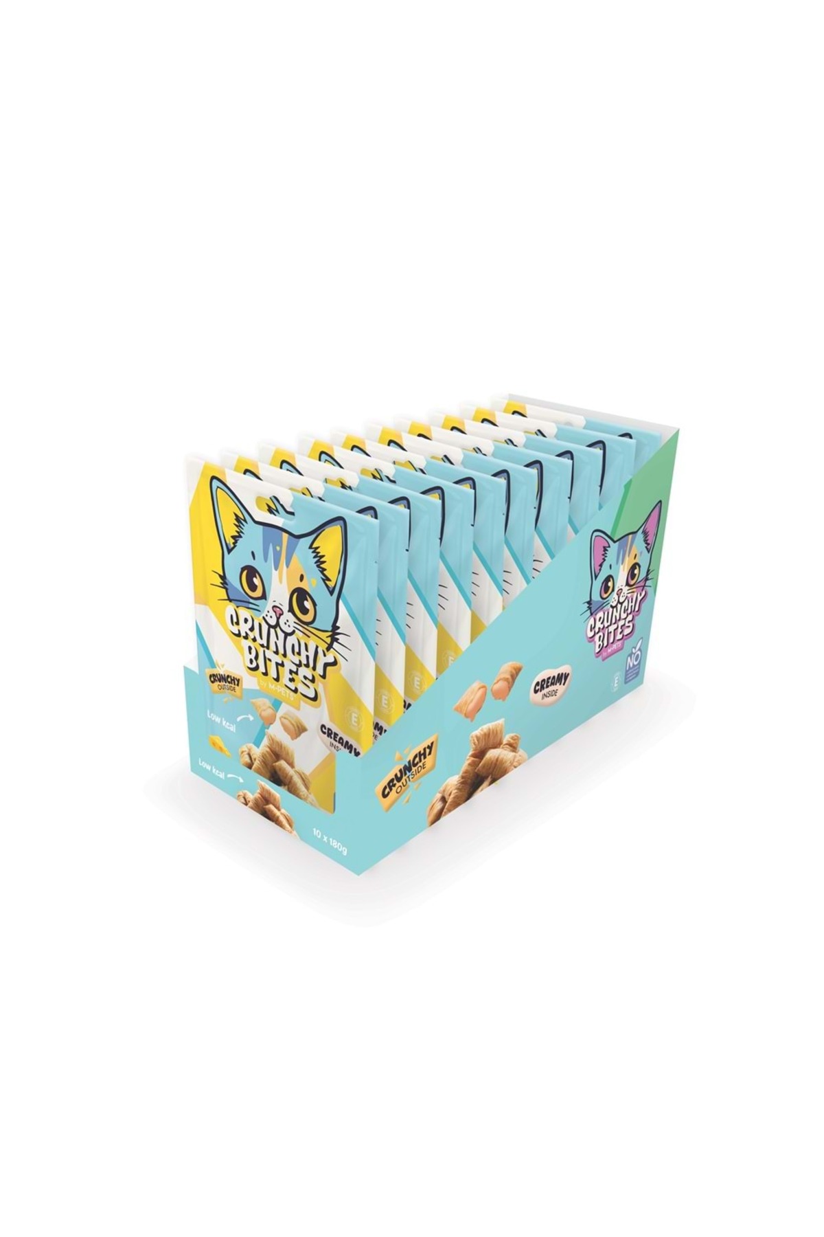 تشویقی گربه با طعم پنیر ام‌پتس M-PETS Crunchy Bites، ۱۸۰ گرم