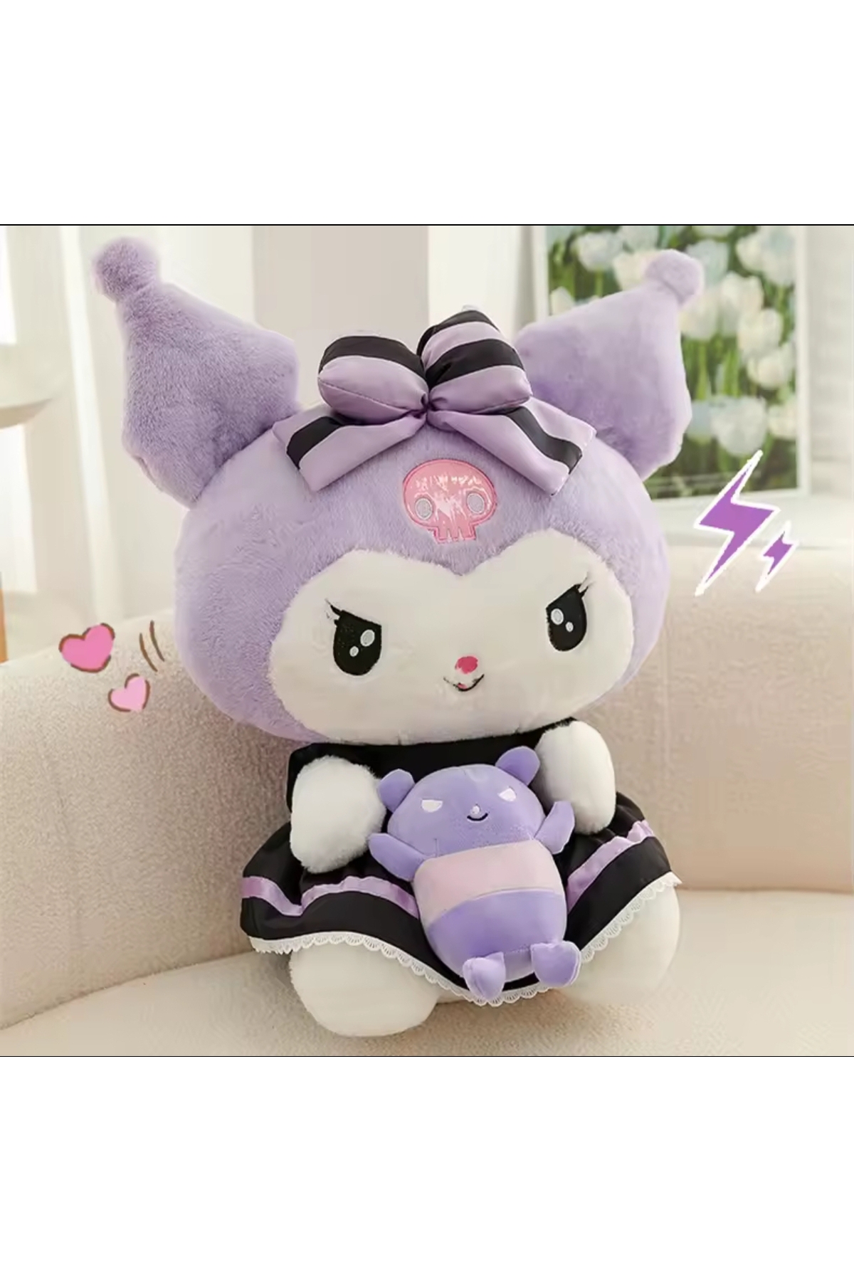 اسباب بازی های پشمی KUROMI PLUSH TOY SANRIO KAWAI PLASH 35CM CAT MY MELODY NB market