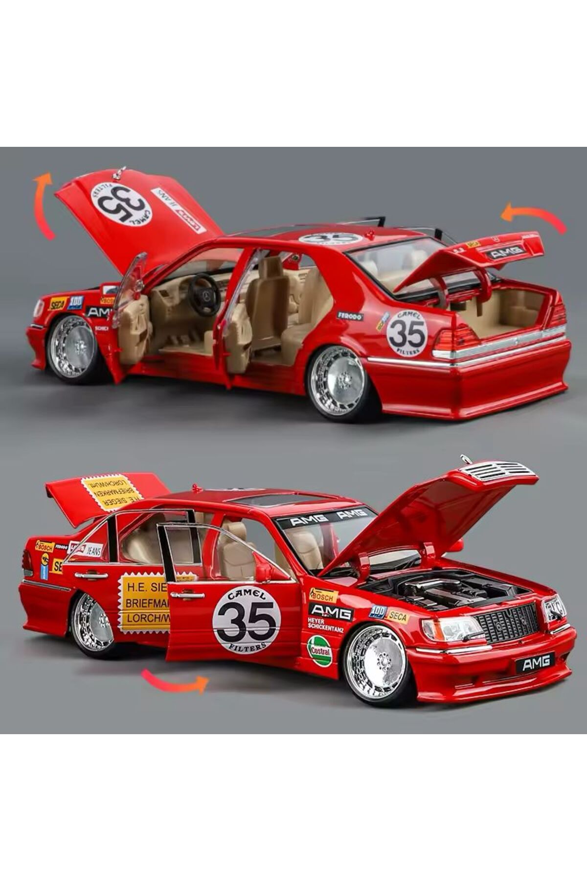 مدل خودرو مرسدس بنز S320L DIECAST ماشین W140 300SEL اصلاح شده اورجینال scntoys