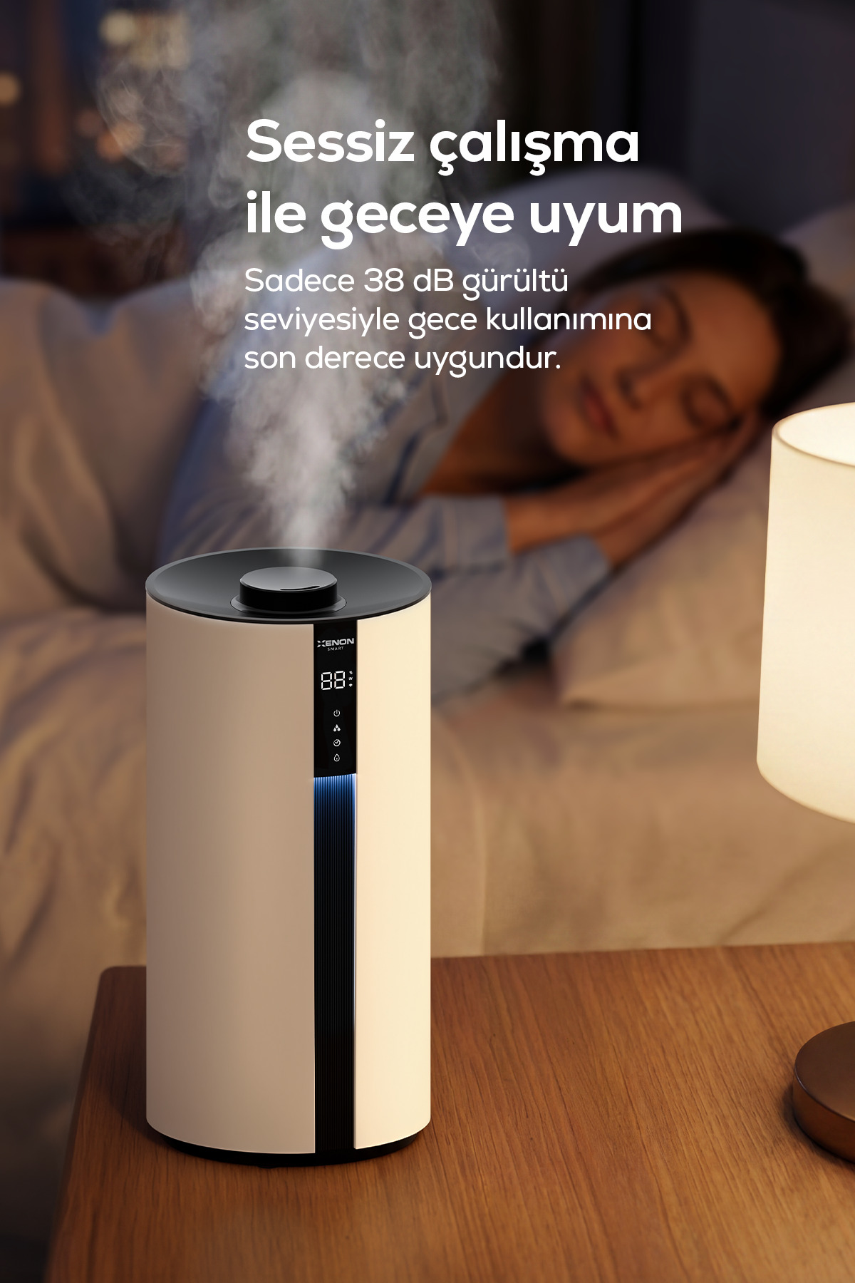 دستگاه بخور اولتراسونیک زنون اسمارت Xenon Smart Lite مدل X7450، مخزن ۳٫۵ لیتری و WiFi سفید 3.5L