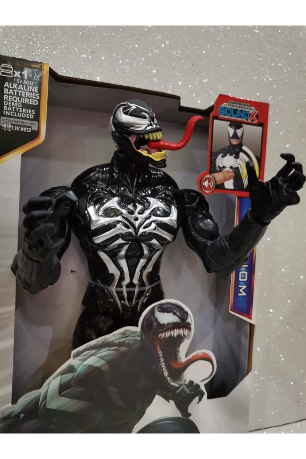 اسباب بازی های فیگور دیگر VENOM THE AMAZING SPIDERMAN ACTION FIGUR TOY LIGHTED TALKING 28.5 سانتی متر AVENGERS