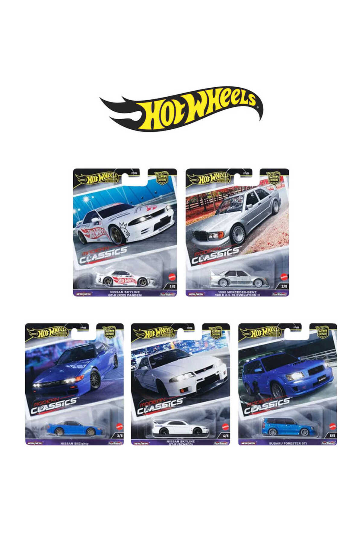 ماشین اسباب بازی مجموعه 5 تایی کلاسیک مدرن PREMIUM 2024 از ترکیه HOT WHEELS