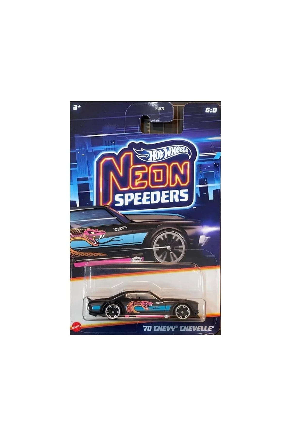 ماشین اسباب بازی ماشین‌های مسابقه‌ای نئون JBY97 NEON SPEEDERS '70 CHEVY CHEVELLE از ترکیه HOT WHEELS