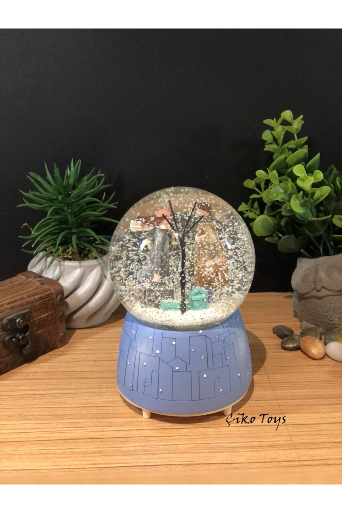 گوی برفی WINTER TALE عاشقانه خود سمپاشی سایز بزرگ SNOW GLOBE از ترکیه Lapidaria