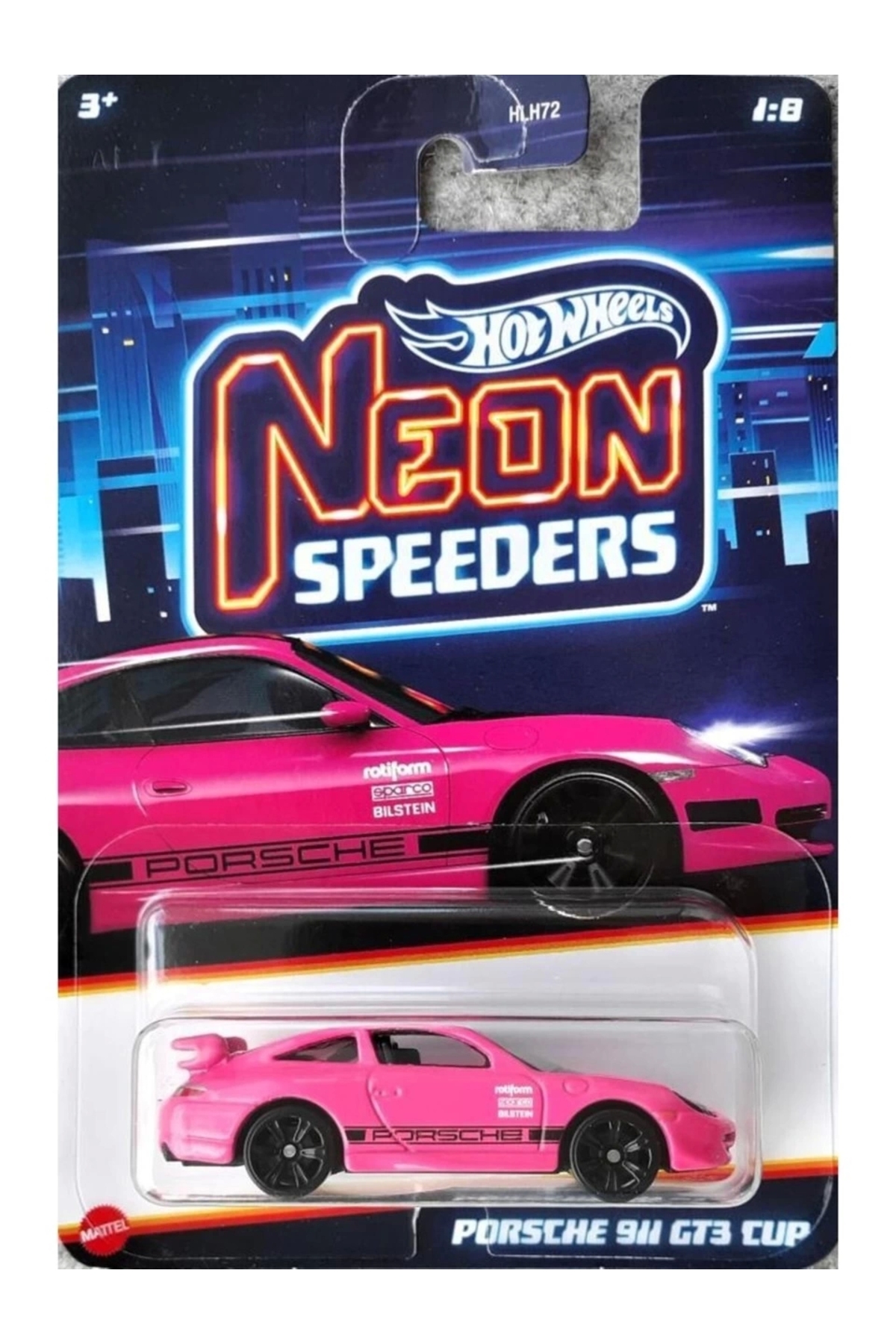 ماشین اسباب بازی NEON RACERS HLH72 PORSCHE 911 GT3 CUP HRW75 از ترکیه HOT WHEELS