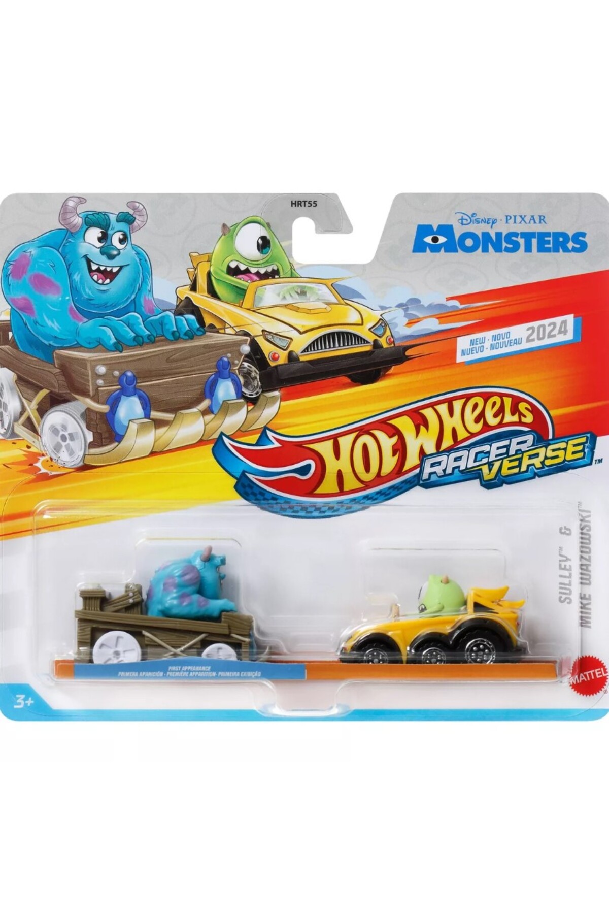 ماشین اسباب بازی بسته 2 HRT55 HRT93 SULLEY و MIKE WAZOWSKI هات ویلز اورجینال HOT WHEELS