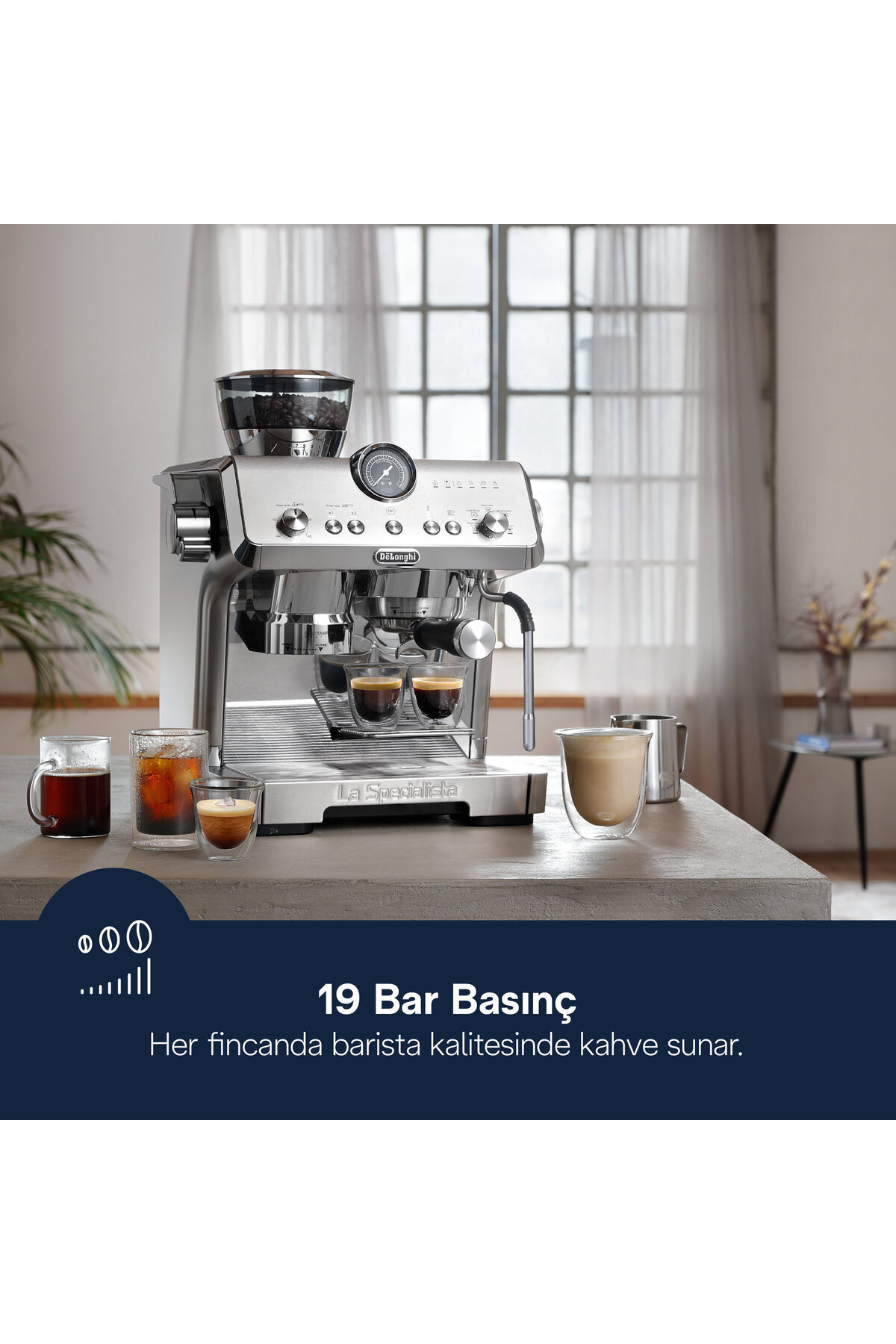 دستگاه اسپرسو و کاپوچینو دستی LA SPECIALISTA OPERA EC9555.M قهوه BARISTA TYPE اورجینال Delonghi