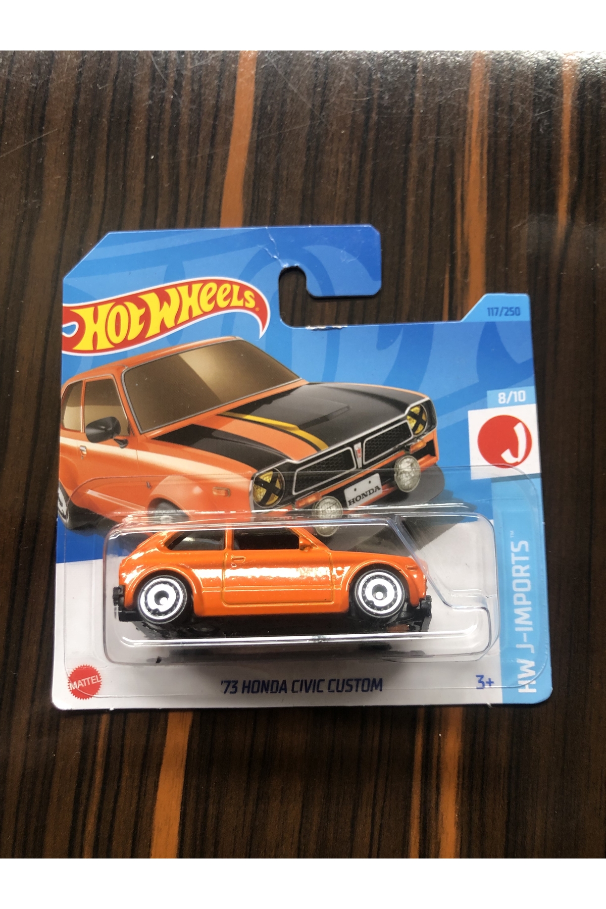 ماشین اسباب بازی مجموعه سفارشی HONDA CIVIC ORANGE یکی از نادر است هات ویلز اورجینال HOT WHEELS