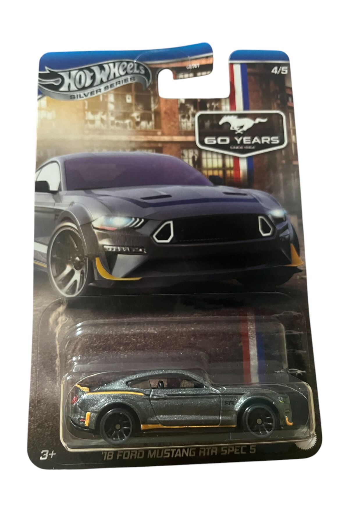 ماشین اسباب بازی سری نقره '18 فورد موستانگ RTR مشخصات 5 هات ویلز اورجینال HOT WHEELS