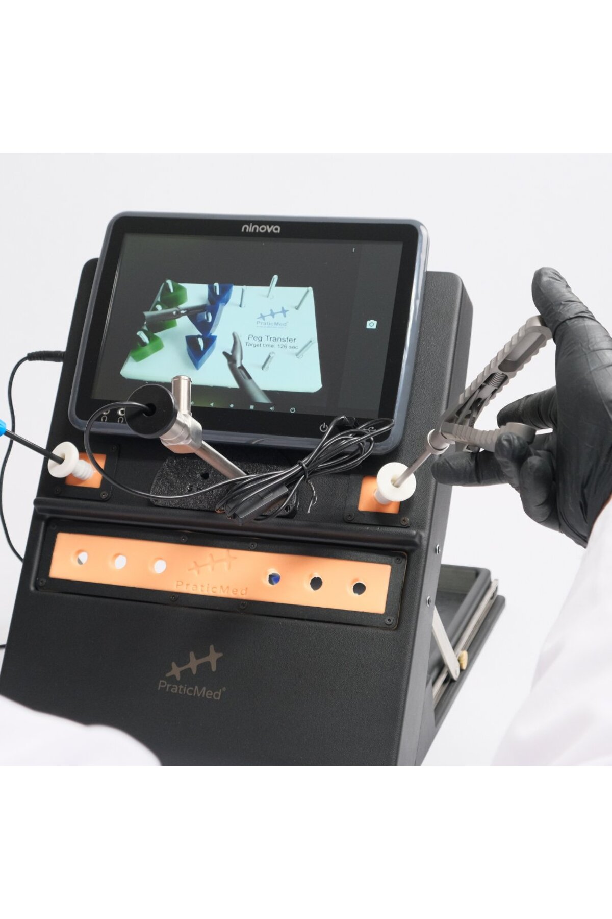 مدل خودرو ست آموزشی لاپاراسکوپی موبایل با مانیتور PRATICMED اورجینال Praticmed