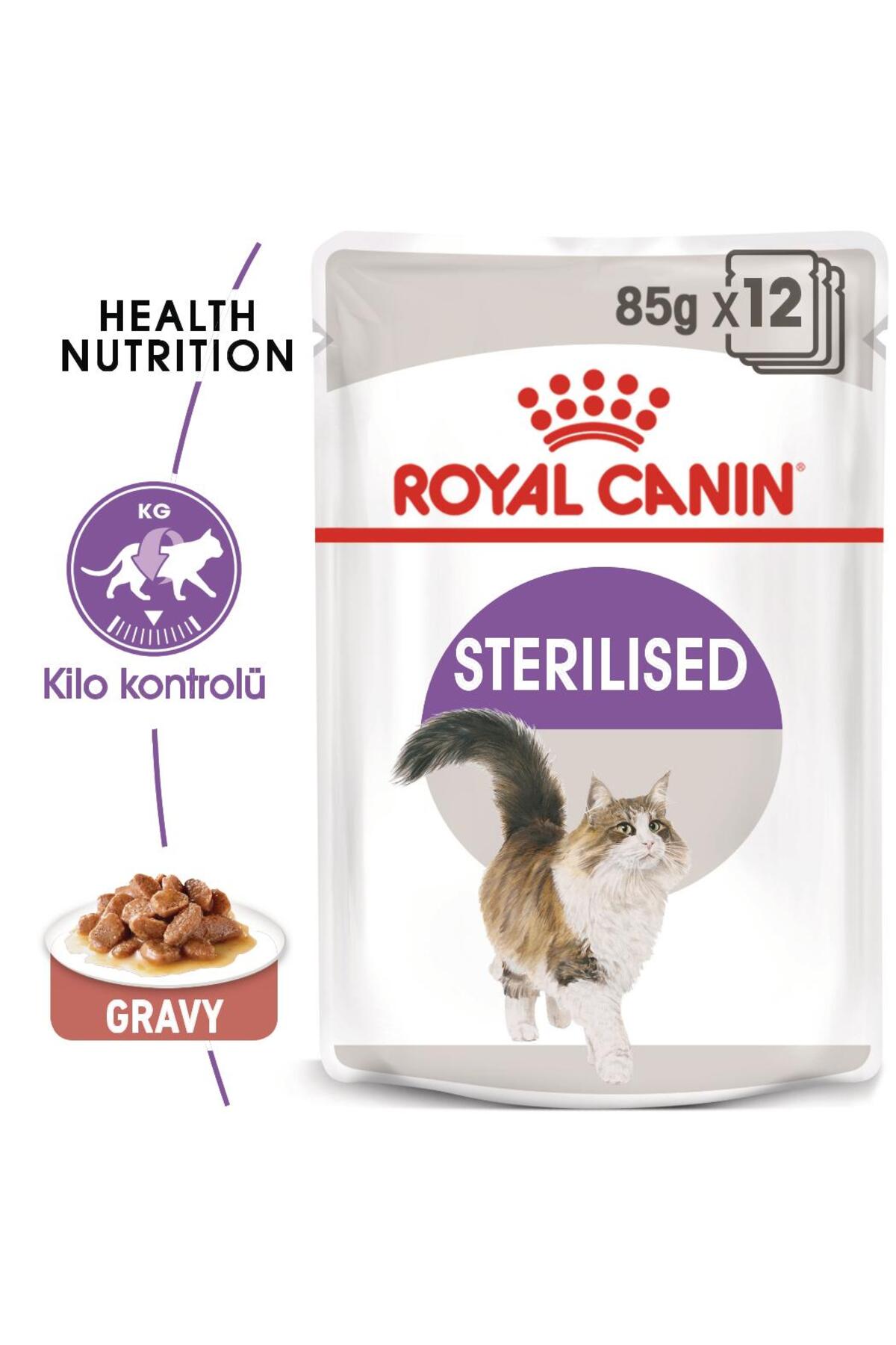 غذای تر گربه‌های بالغ عقیم‌شده رویال کنین Royal Canin Sterilised Gravy، ۸۵ گرم × ۱۲